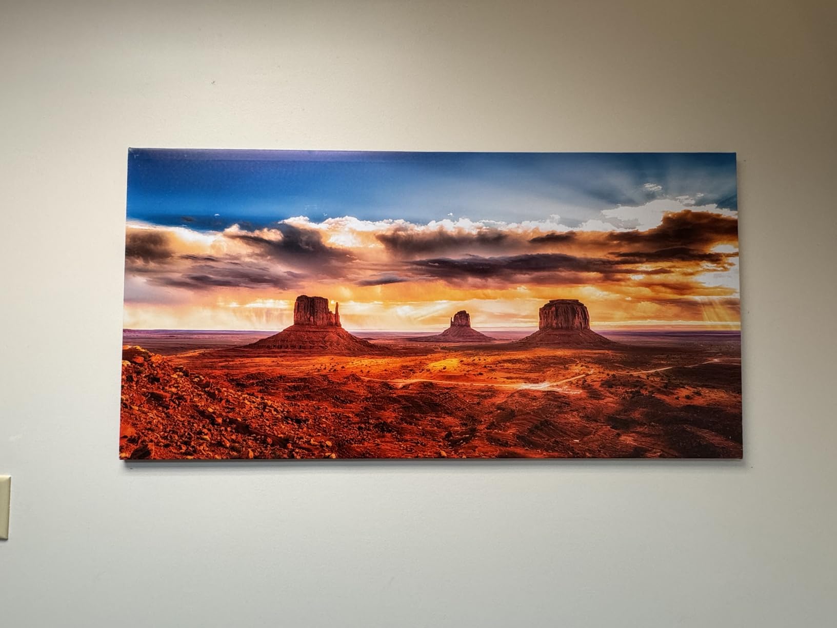 Monument Valley Mountain Wall Art Sunset Desert Wall Decor National Park Decor Posters Nature Arizona Landscape Pictures Modern Scenery Canvas Prints Artwork for Living Room Bedroom Home Office 20x40
