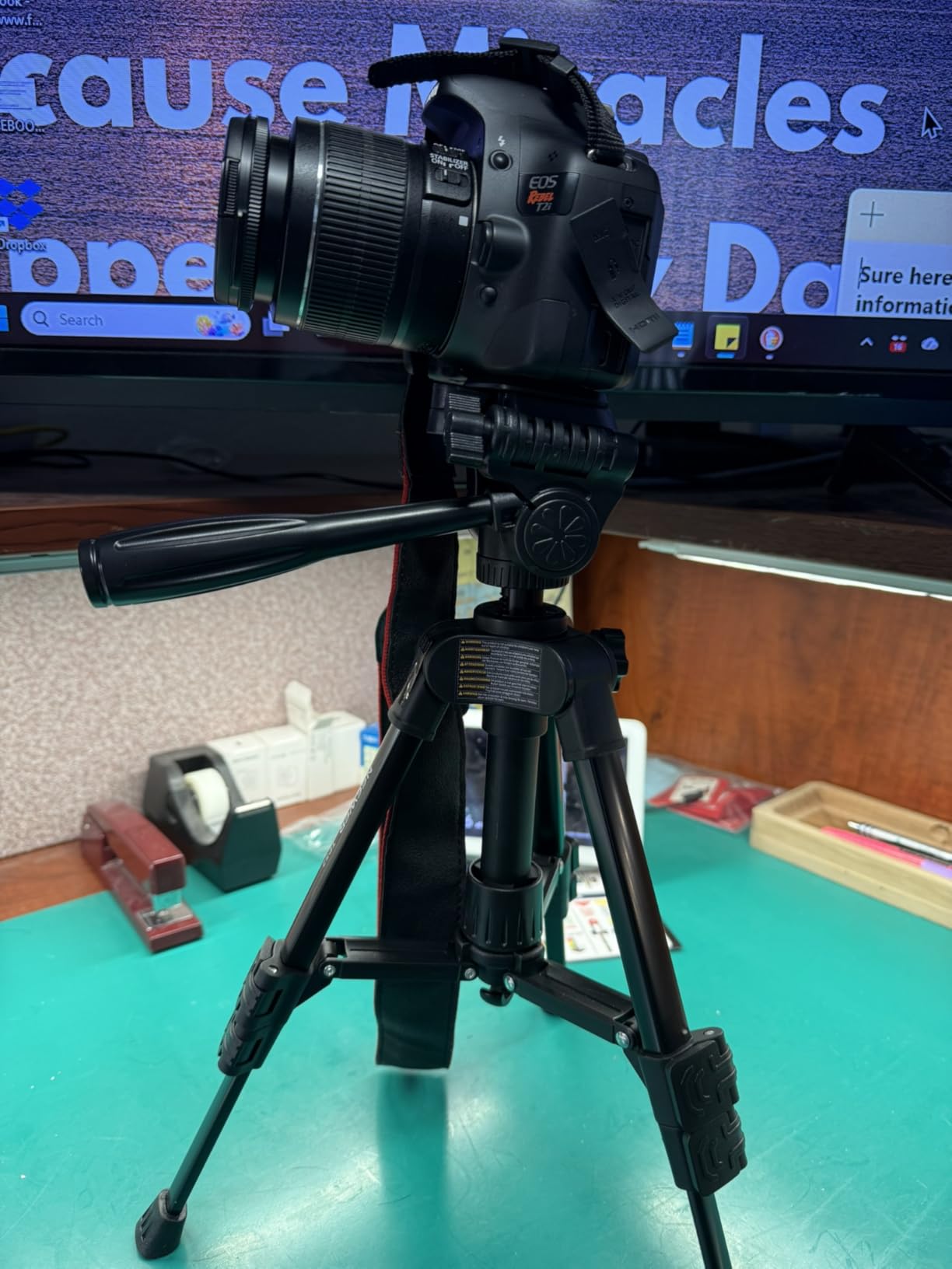 NEEWER Entry Level Version TP52 Mini Desk Phone Tripod Camera Webcam Stand | Compatible with iPhone for Video Recording, Small Compact Table Top DSLR Camcorder Stand, 3 Way Pan Tilt Head, Phone Holder customer photo 1