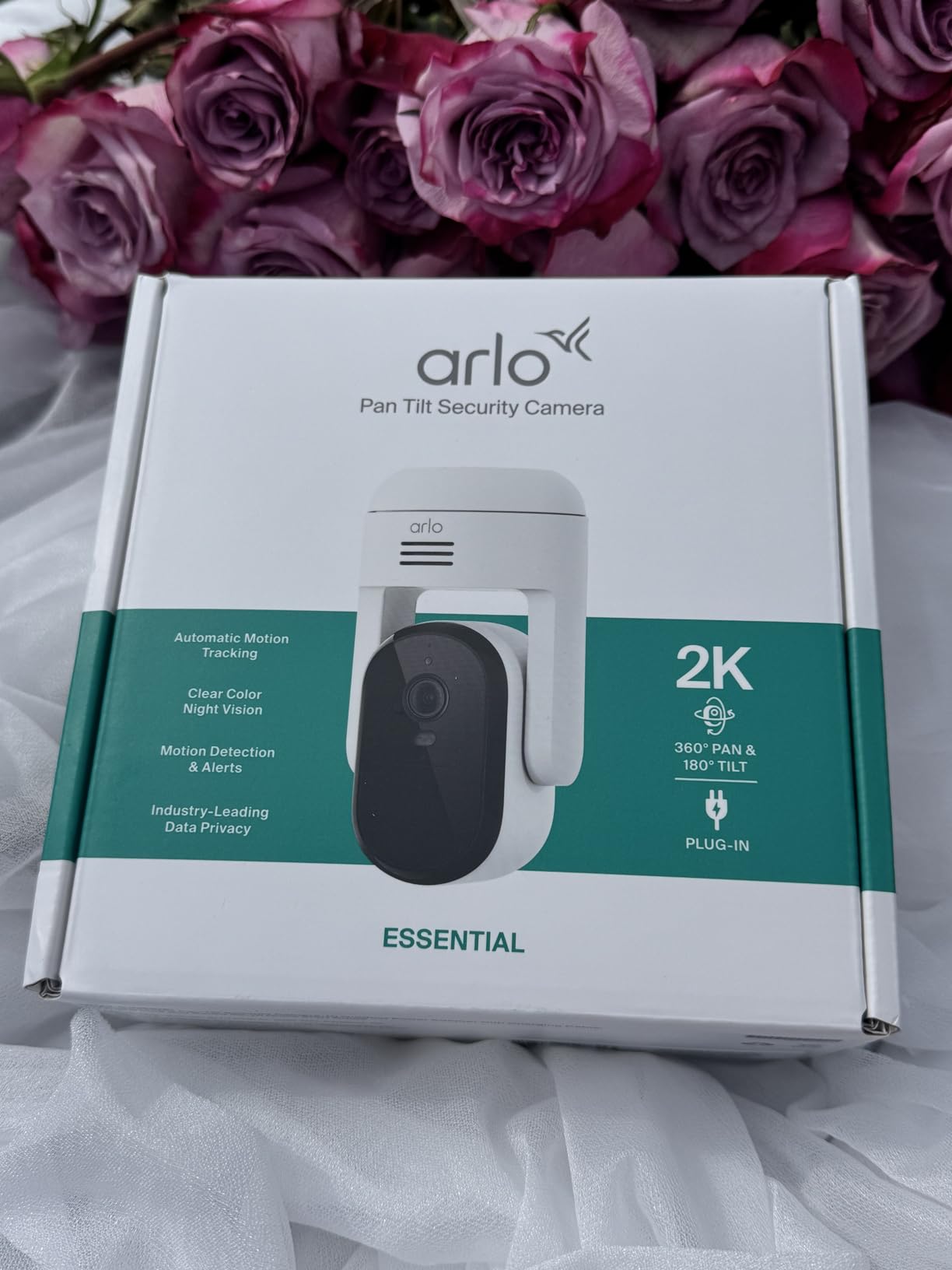 Arlo Essential Outdoor Pan Tilt Zoom Security Camera 2K Wired - 2-Cam | 360° pan & 180° tilt; Outdoor camera; Person, vehicle, package & pet detection; Auto motion tracking; 1-mo Secure plan incl. customer photo 2