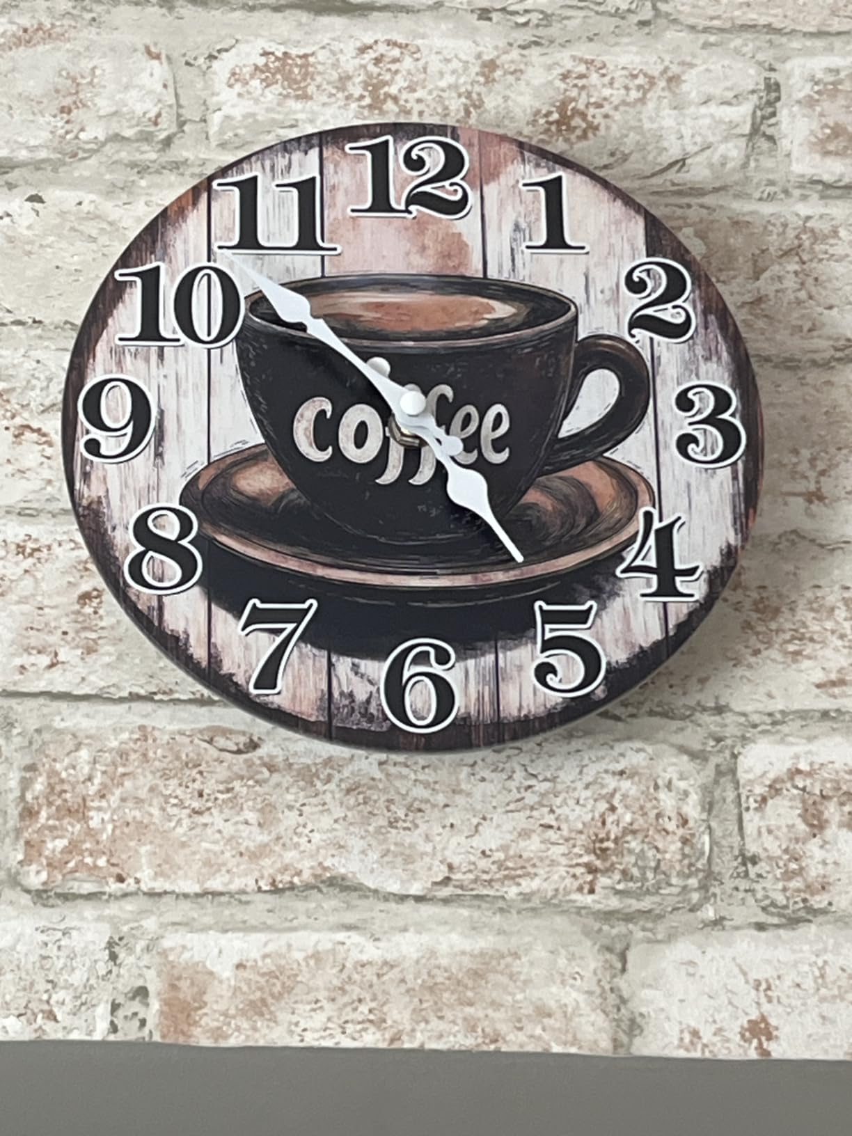 14 Inch Large Kitchen Wall Clock Vintage Coffee Sign Wall Decor | Cafes Dining Room Home customer photo 1