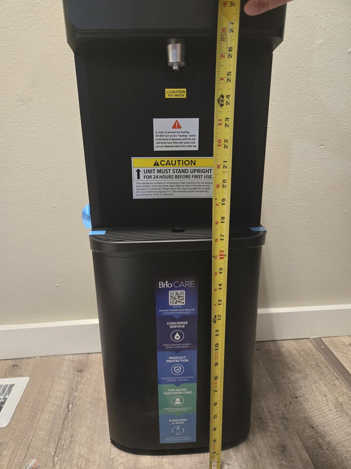 Brio 130 Series Top-Load Water Cooler Dispenser for 3- and 5-Gallon Bottles, Hot & Cold, Spill-Free Loading, Child Safety Lock, Energy Star 3.0, Black customer photo 2