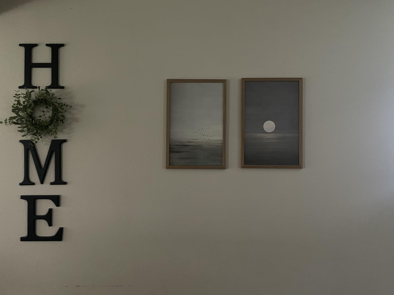 Framed Boho Sun and Moon Canvas Wall Art Set of 2, Vintage Sage Green Bohemian Pictures Wall Decor, Mid Century Modern Abstract Minimalist Paintings Prints for Living Room Bedroom Office 12x16 inch customer photo 1