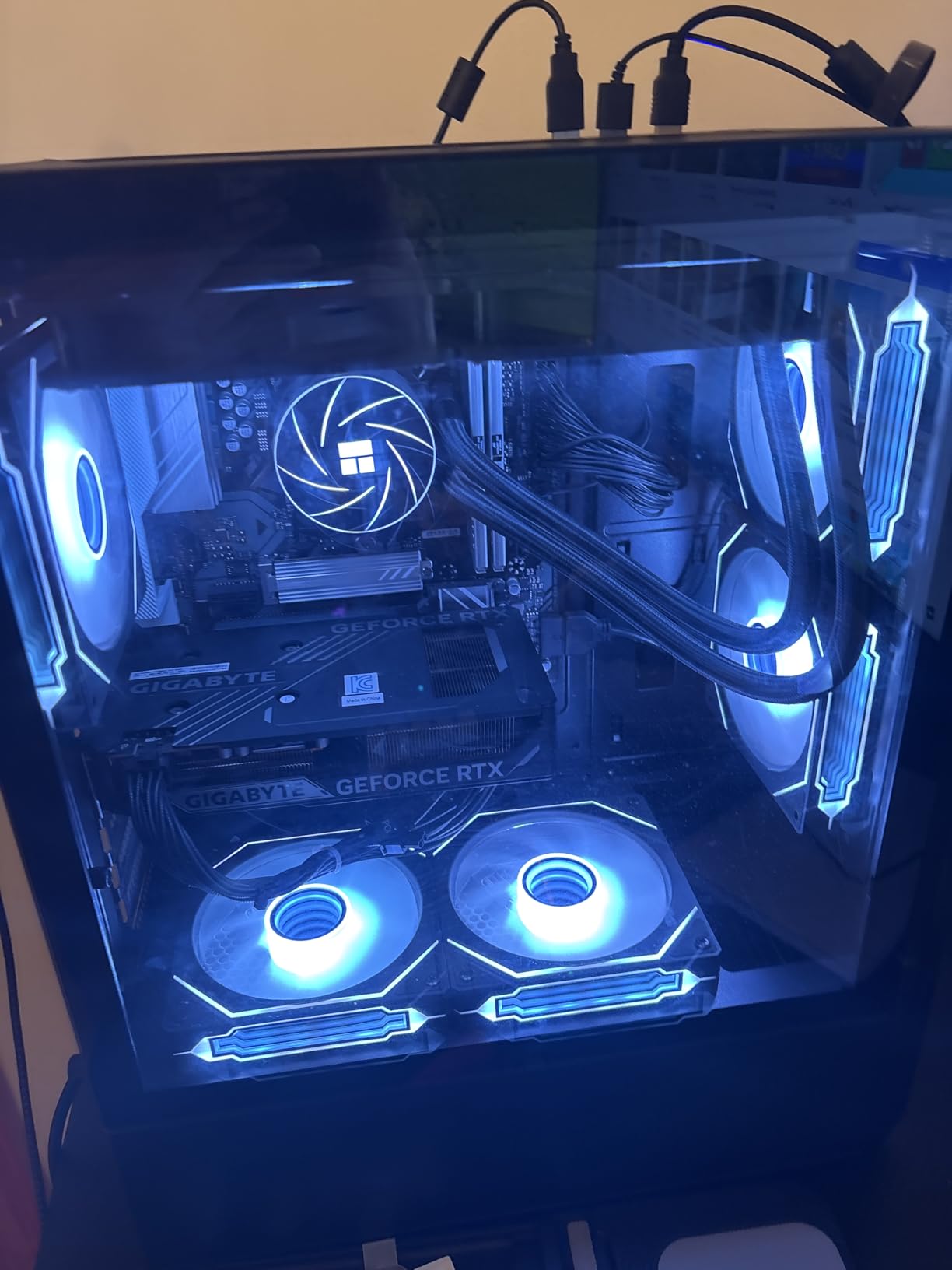 Prebuilt Gaming Desktop PC, AMD Ryzen 5 5500, GeForce RTX 3050 6GB, 16GB DDR4 3200MHz RAM, 1TB NVMe SSD, ARGB Air Cooling, Wi-Fi, Tower Computer for Gaming, Streaming, Editing customer photo 2
