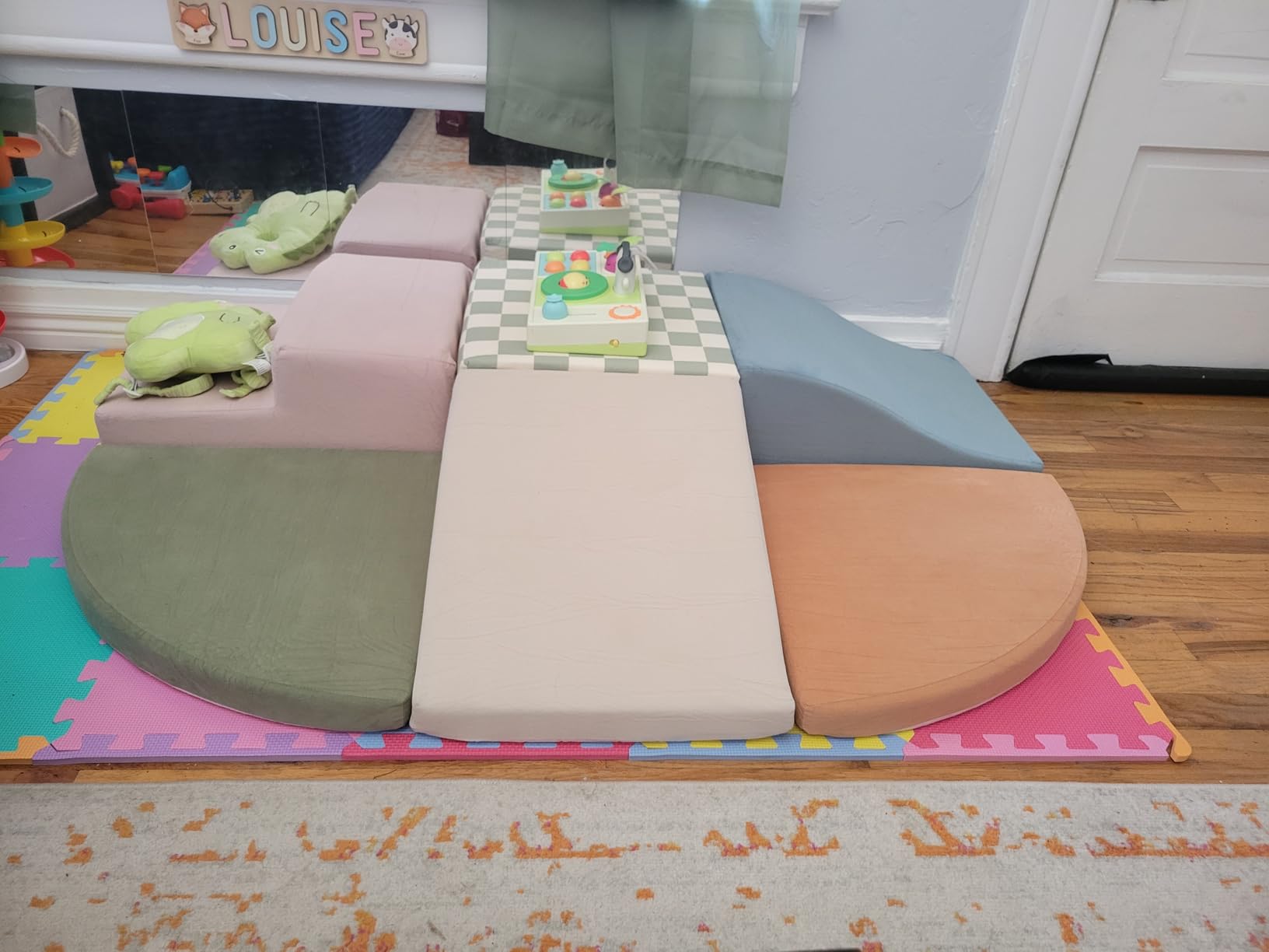 Tiny Land Soft Foam Climbing Blocks for Toddlers, 6-Piece Foam Blocks | Indoor Playground Baby Climbing Toys, Ideal Gift for Kids Activity Crawling and Sliding Foam Play Set (Morandi) customer photo 2