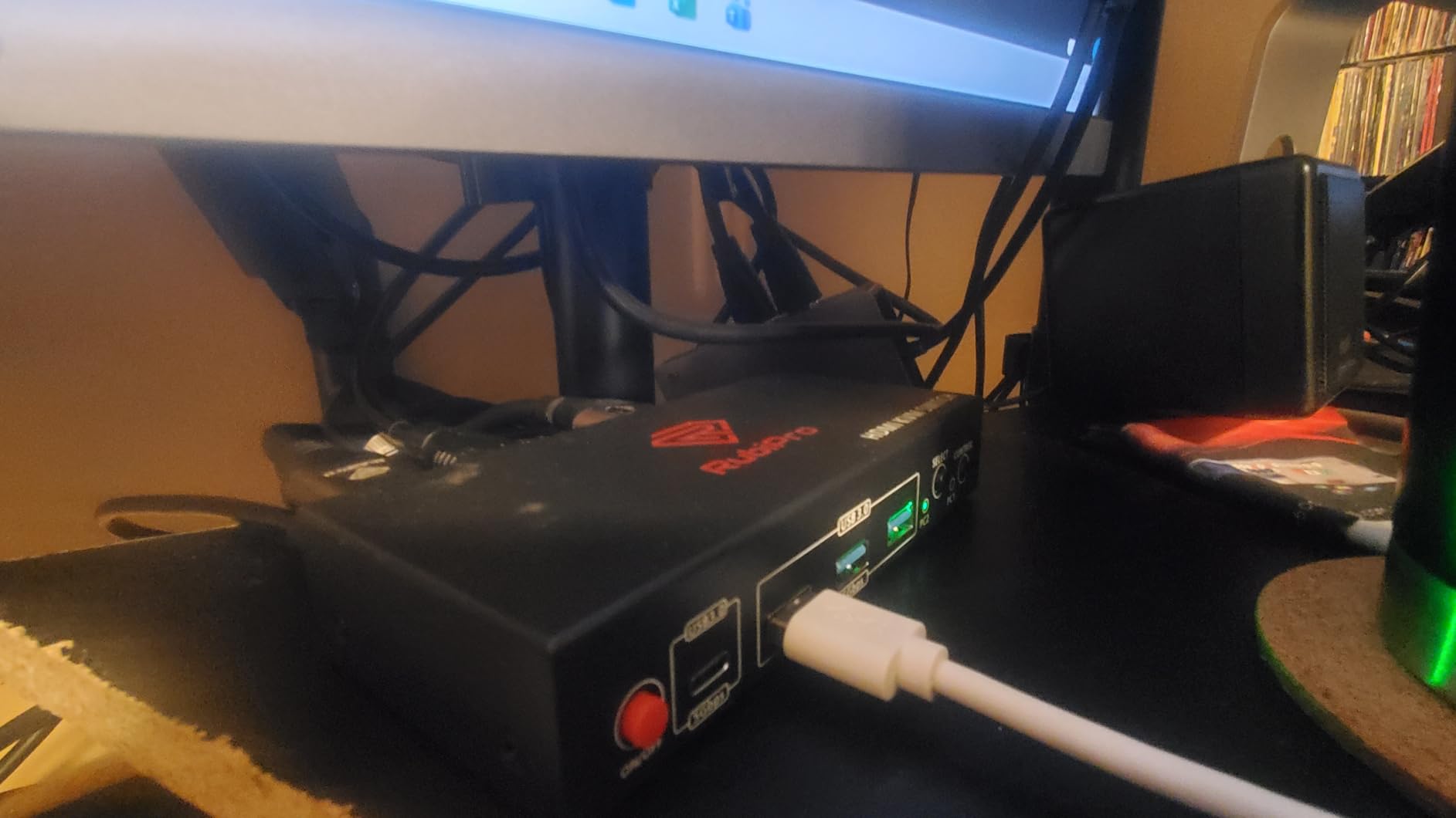 HDMI KVM Switch 2 Monitors 2 Computers - 8K@60Hz, 4K@120Hz, 4 Port USB 3.0 Hub (5Gbps), Wired Remote, Plug & Play for Windows/Mac/Linux with an additionl Braided 8K HDMI Cable customer photo 2