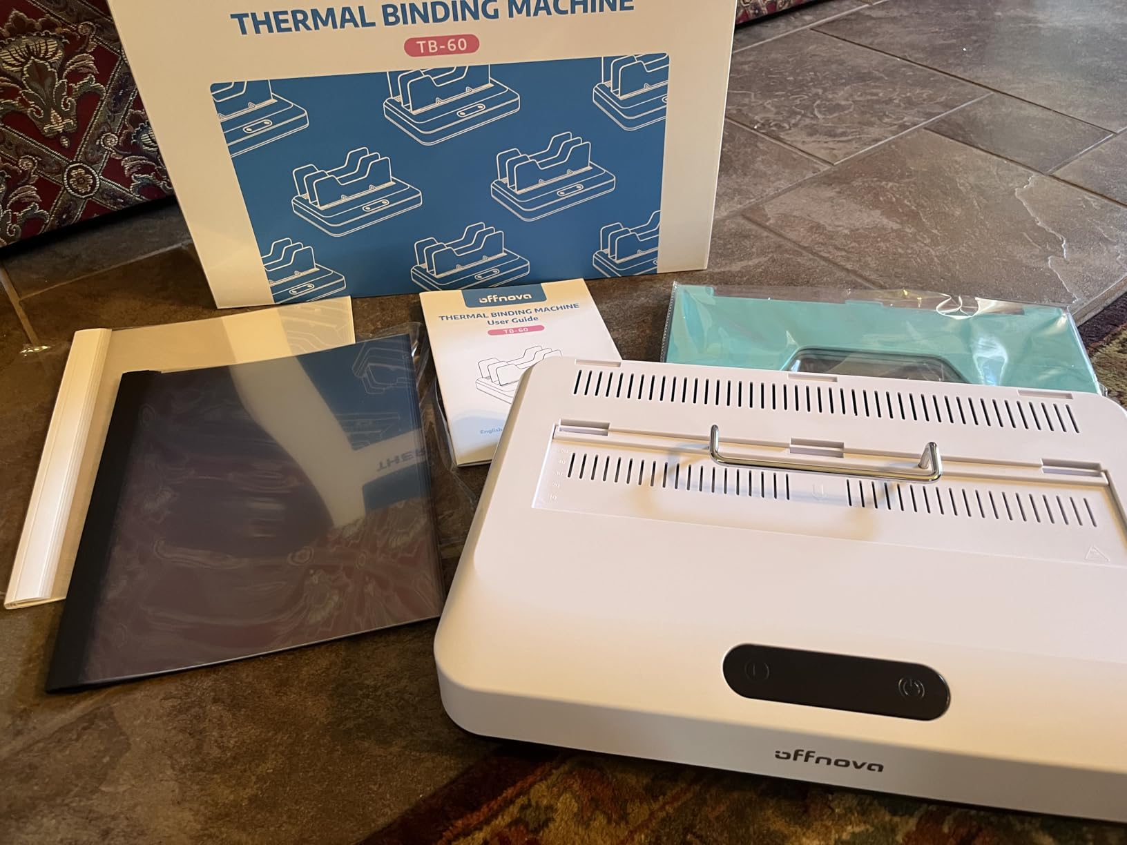 OFFNOVA Thermal Binding Machine 500 Sheets Capacity, No Preheat, Air Cooling, Book Binder Machine with 10 Binding Covers, for A4/A5/Letter Size Business Documents, Office and Homeschool Projects customer photo 2