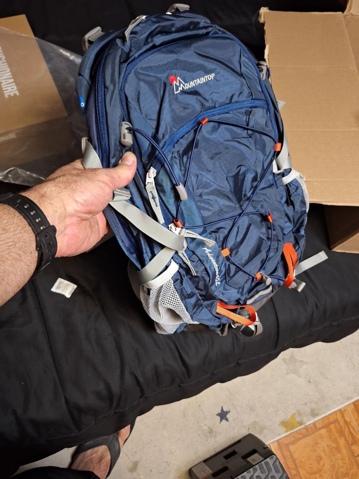 MOUNTAINTOP 40L Hiking Backpack, Lightweight Outdoor Backpacking Pack | Water-Repellent 400D Polyester Fabric with Smooth YKK Zippers Keeps Gear Protected During Hiking, Camping and Travel customer photo 2
