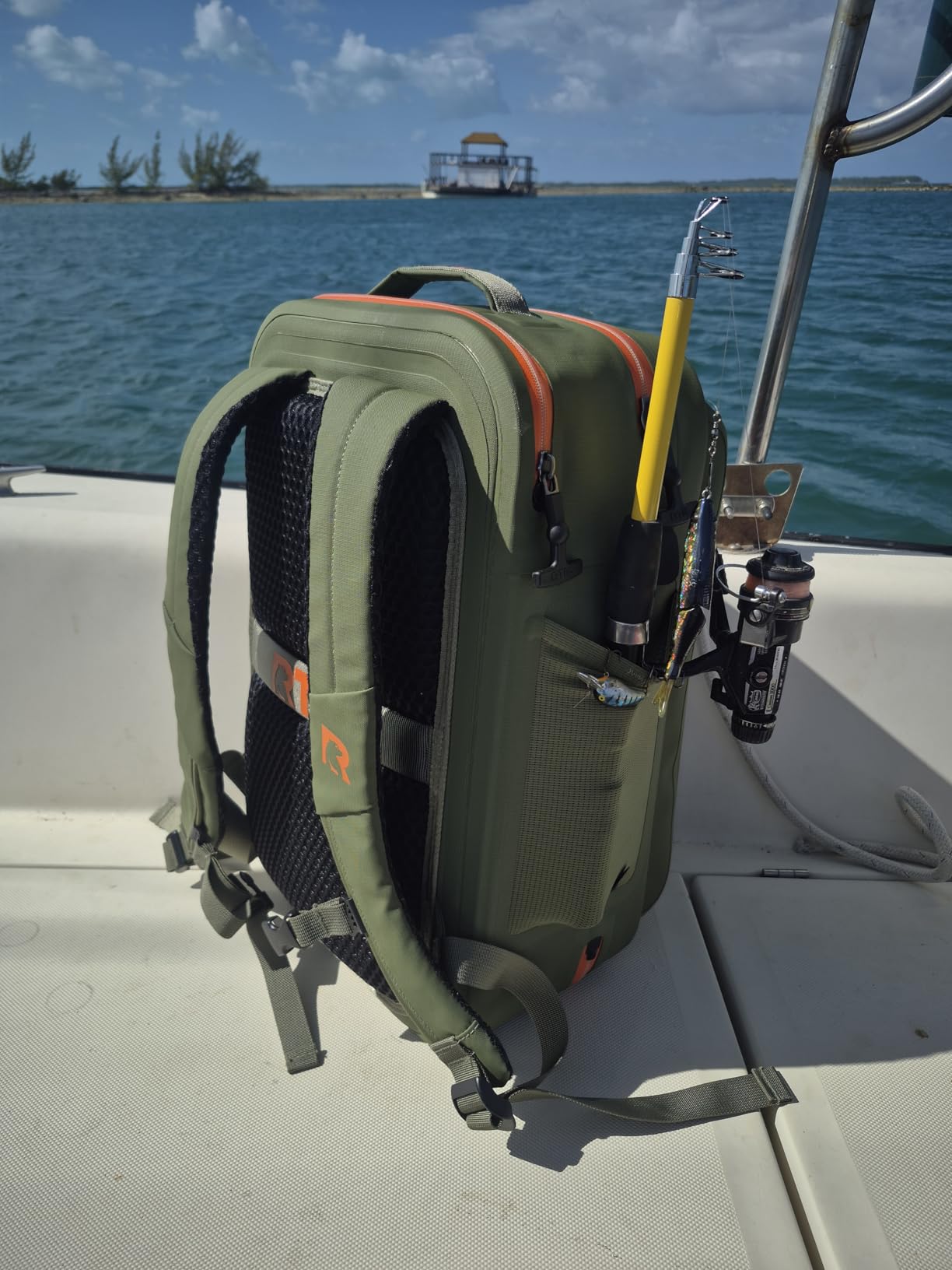 RTIC Ultra Dry Duffle Pack Waterproof 60 L, Olive & Orange customer photo 1