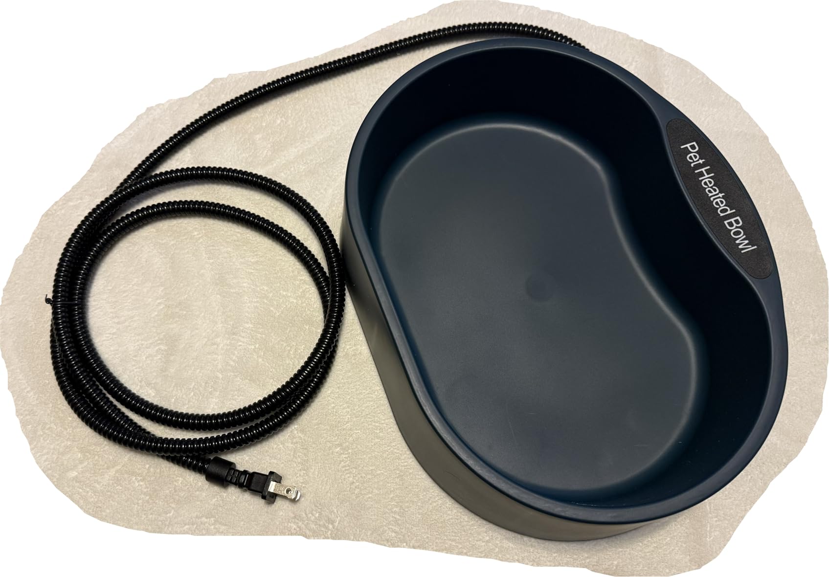 Large Heated Water Bowl for Dog & Cat, Outdoor Heated Dog Bowl with Chew Resistant Power Cord, Waterproof Heated Pet Bowl Smart Thermal-Dish in Winter for Cat Chicken Birds, 0.98 Gallon 35 Watts customer photo 2