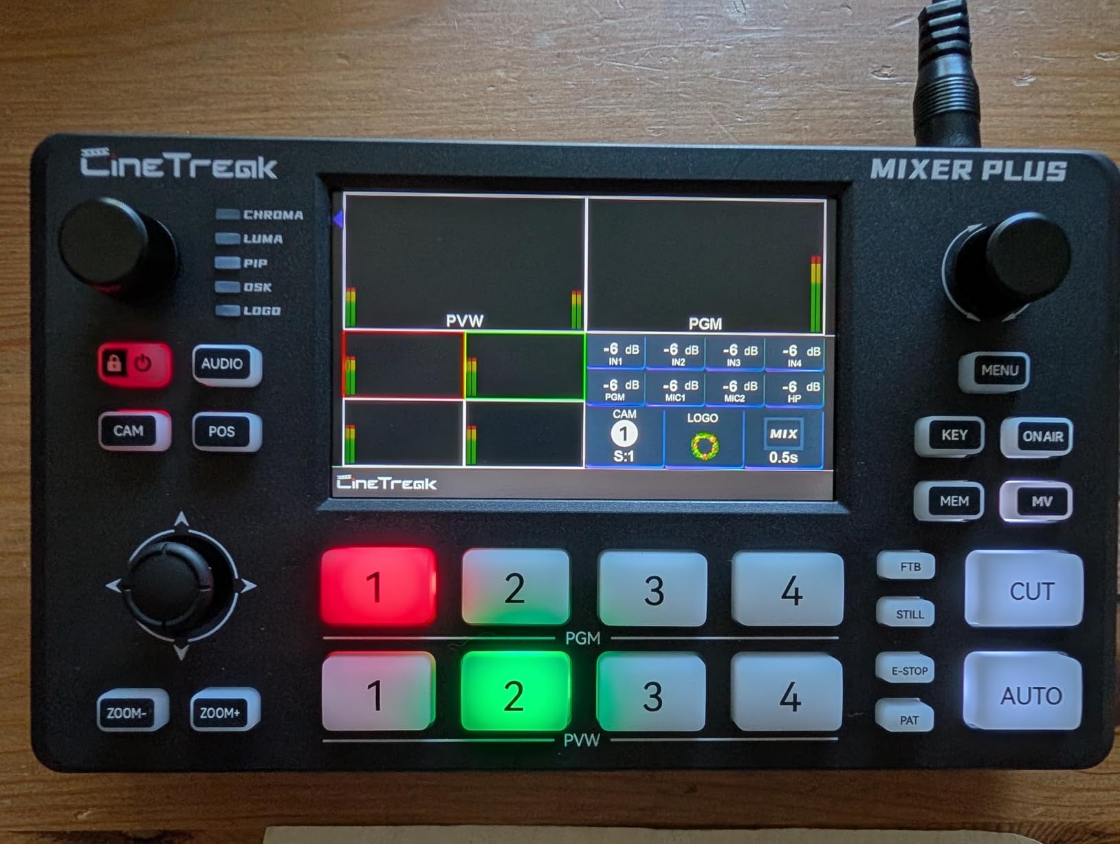 Mixer Plus Compact Video Switcher 4 HDMI with 4