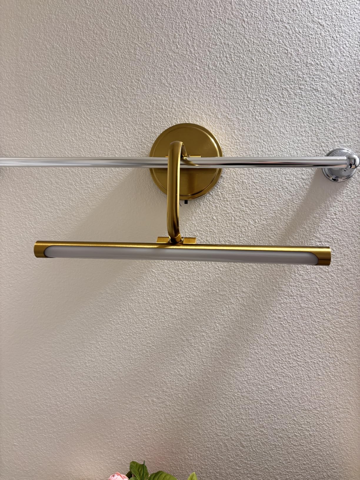 Hard-Wired Picture Light for Wall, 16'' Inch Modern Brass Metal Body Dimmable Frame Light with Adjustable Swing Arm 3CCT LED Art Display Light for Paintings Gallery 6W Wall Light, Hallway Vanity Light customer photo 1