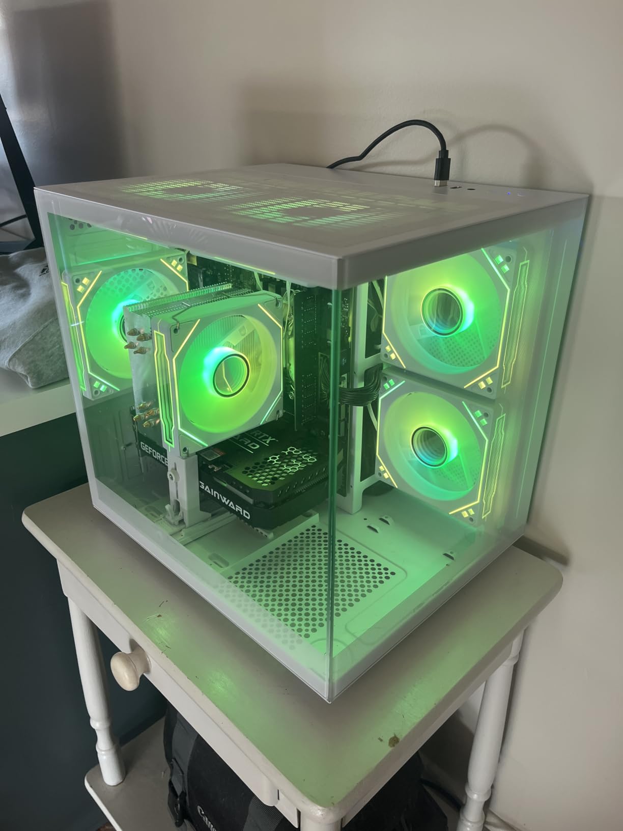 suevery Prebuilt Desktop Computer Gaming PC Black | DDR4 16G Memory, 512G SSD, AMD Ryzen5 6Cores 3.6G Up to 4.1G, Radeon 4G Graphics Card, Wi-Fi6 Home Pro 4K customer photo 1