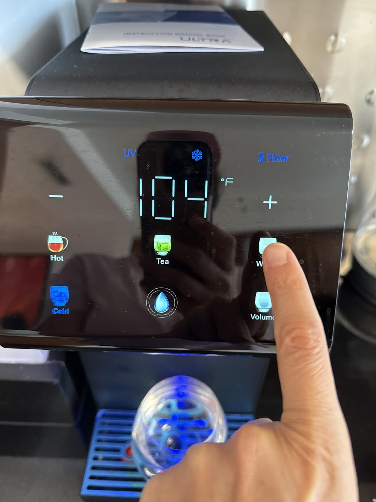 Ultra Instant Hot & Cold Water Dispenser - WQA Certified, Bottleless Water Dispenser Countertop, Quiet Multi-Stage Filtration + UV Sterilization - Black customer photo 2