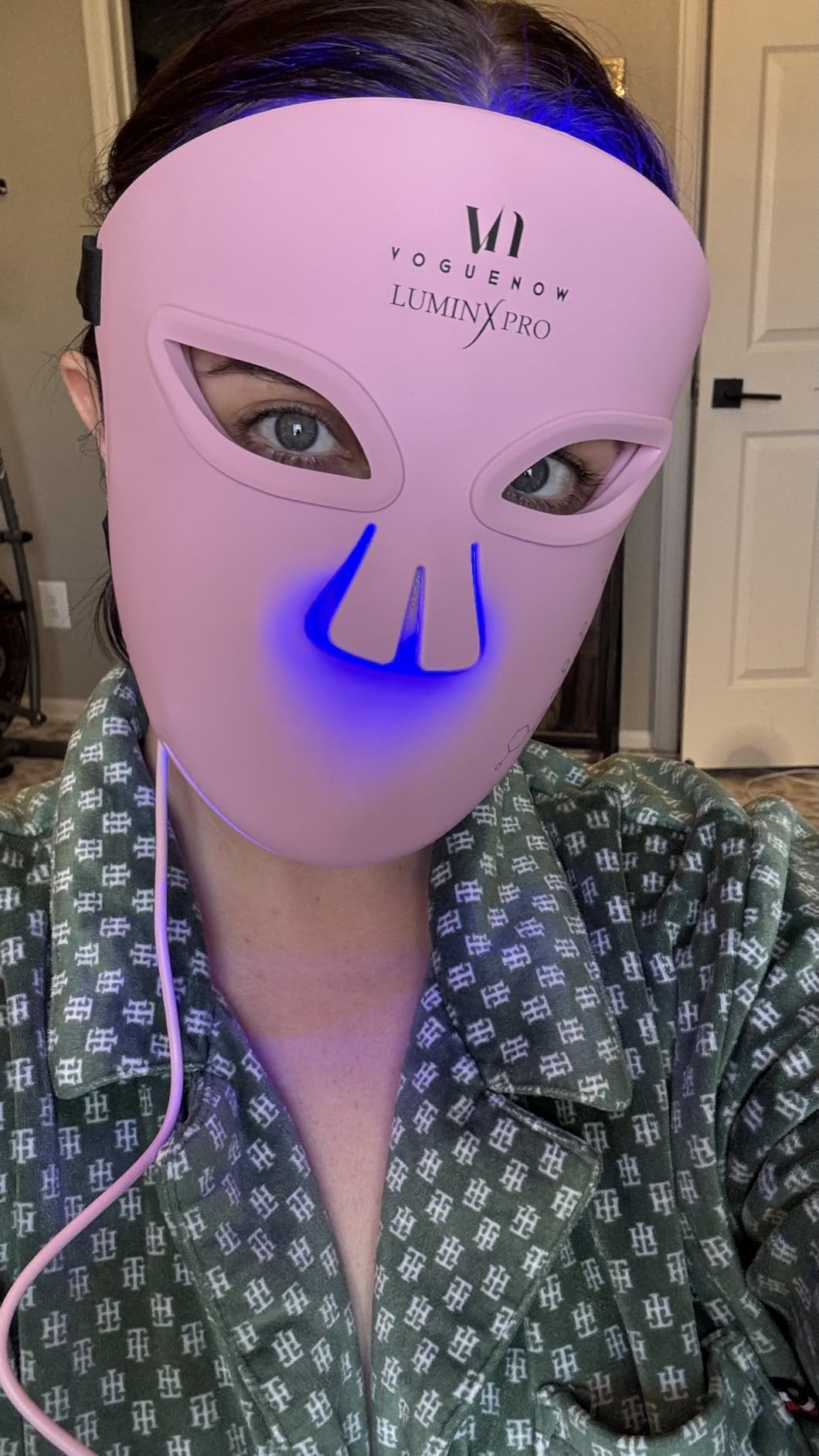 LuminX Pro LED Face Mask Light Therapy with Deep NIR & Chin & Lip Coverage | Light Therapy Mask for Wrinkles & Acne, FDA-Cleared, 280 LEDs, Red, Blue, NIR and Deep Near Infrared Facial Skincare Device customer photo 1