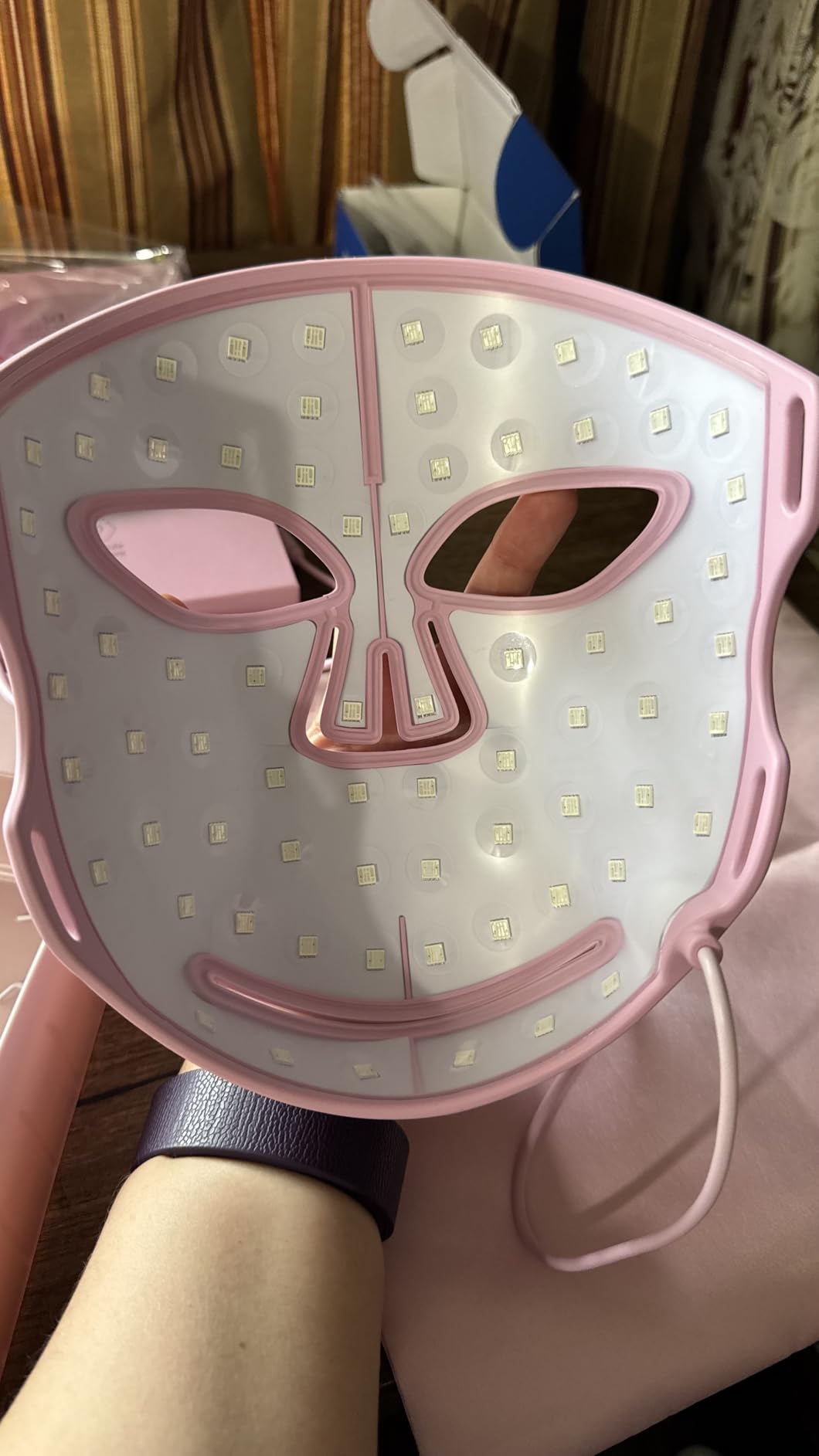 LuminX Pro LED Face Mask Light Therapy with Deep NIR & Chin & Lip Coverage | Light Therapy Mask for Wrinkles & Acne, FDA-Cleared, 280 LEDs, Red, Blue, NIR and Deep Near Infrared Facial Skincare Device customer photo 2