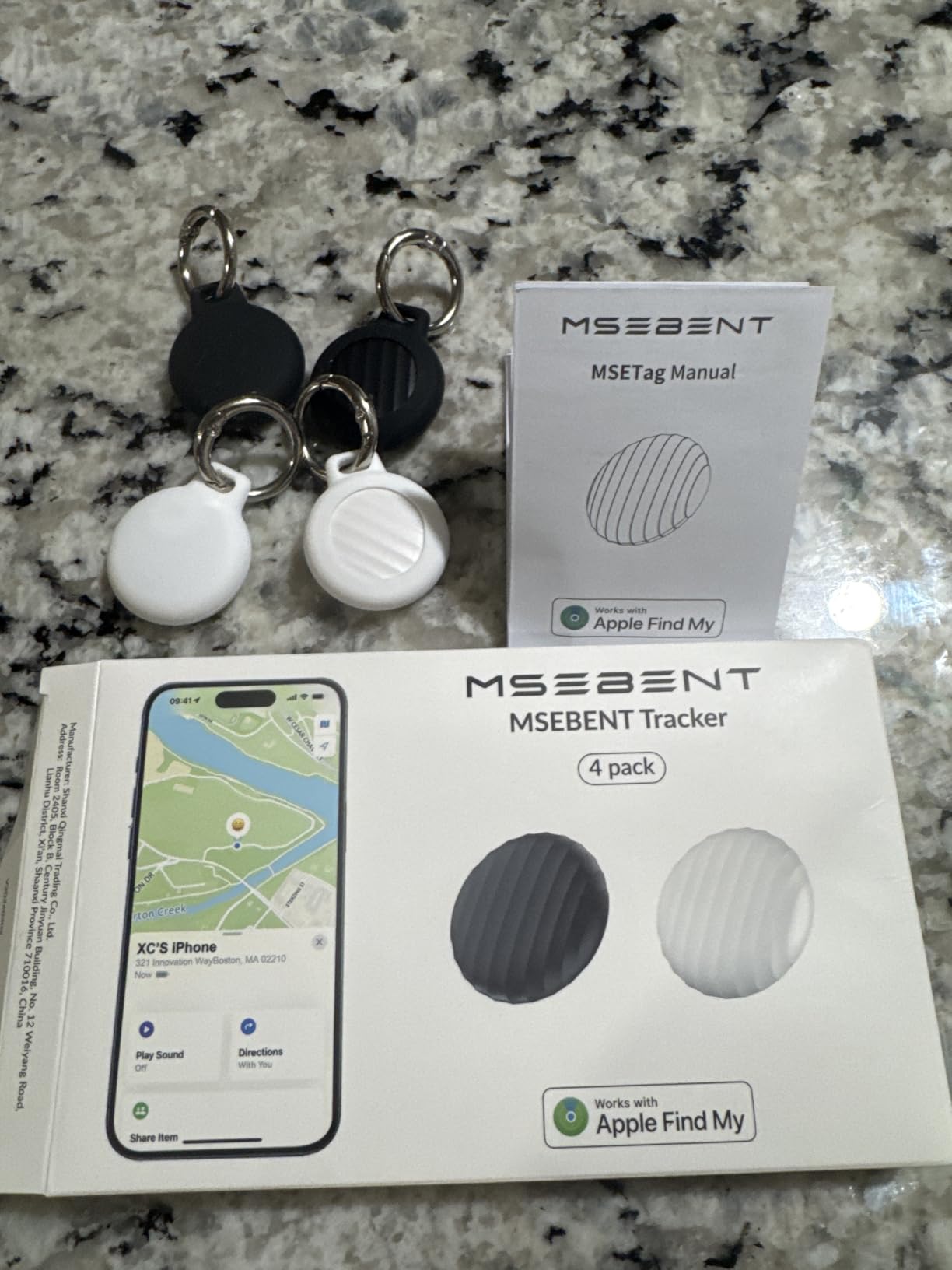 Tracker Tag (4 Pack) - Apple MFi Certified & IP67 Waterproof | Works with Apple Find My Network (iOS) to Track Keys, Wallet, Luggage & More customer photo 2