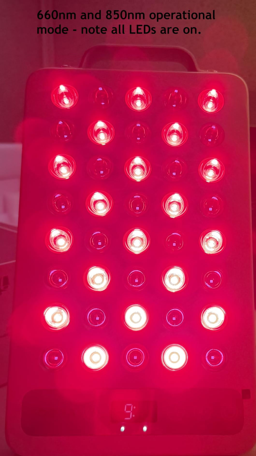 SOLRA Near Infrared Red Light Panel 660nm 850nm Dual Wavelength LED Wellness Lamp Zero EMF Beauty Device for Body Relaxation White customer photo 1