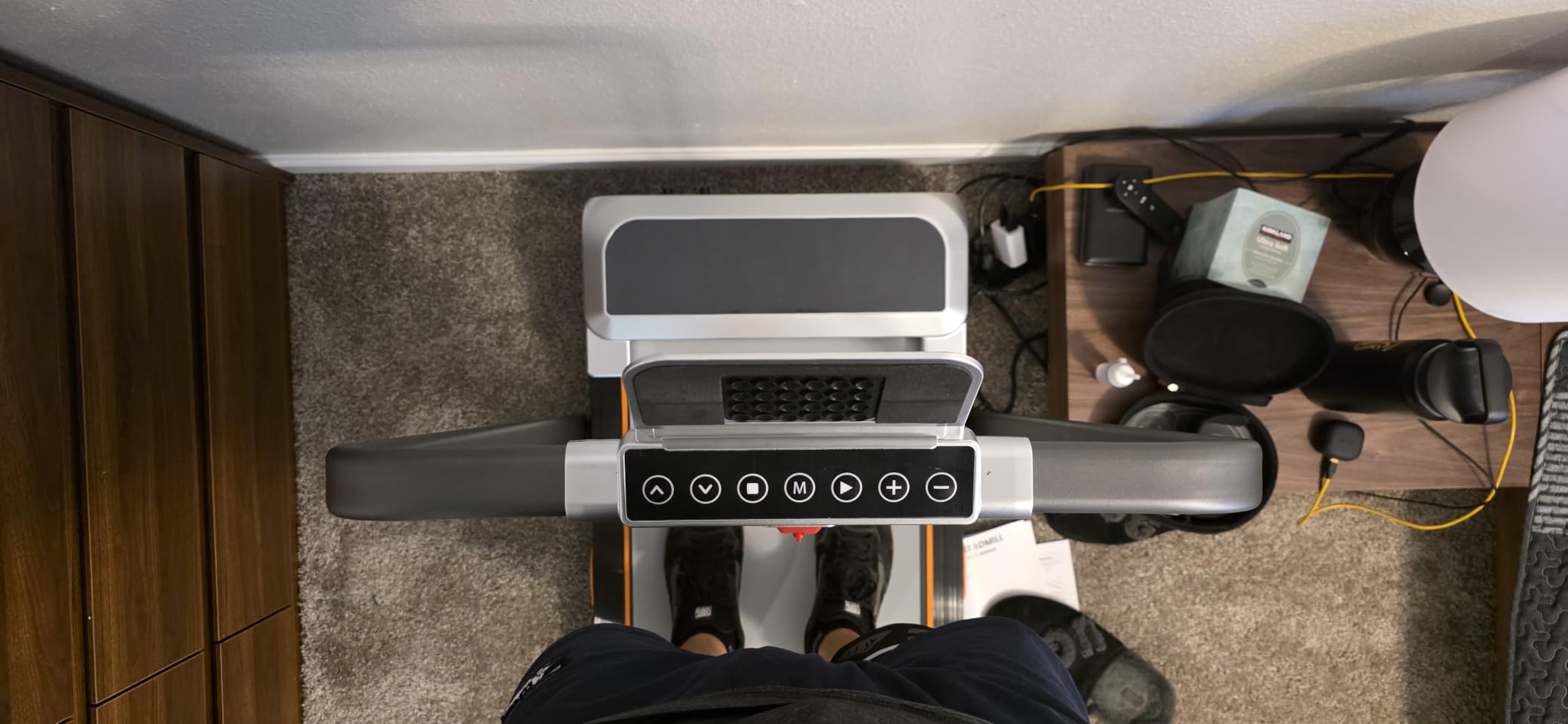 Walking Pad with 15% 12-Level Auto Incline & Handle Bar, 450 lbs Capacity UI Screen, Rayspace 3.5HP Quiet Under Desk Treadmill, Speaker, APP & Remote Control, Treadmills for Home Hiking customer photo 2