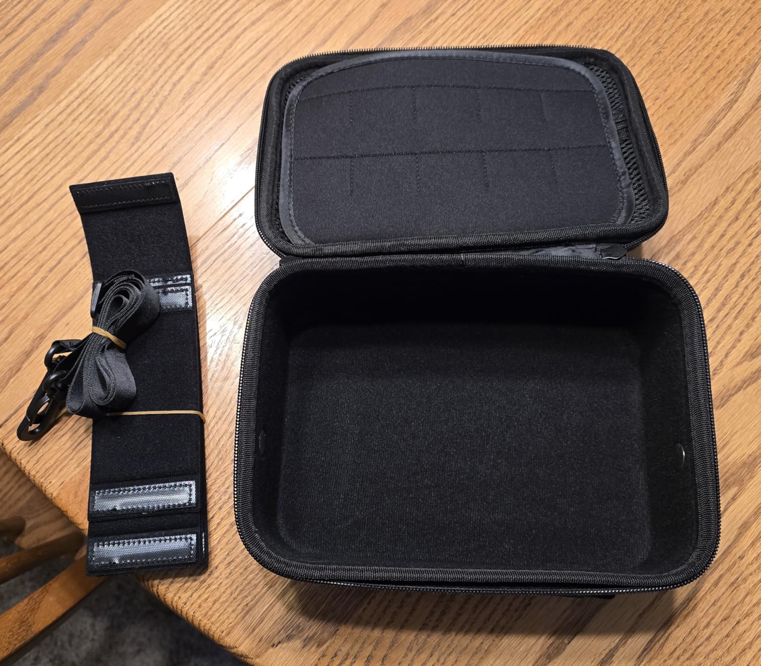 Hard Shell Camera Case Compatible with Canon EOS Rebel T7/R50/R100 and More DSLR and Mirrorless Cameras - Portable Travel Bag with Adjustable Dividers, Mesh Pocket and Shoulder Strap (Black) customer photo 2