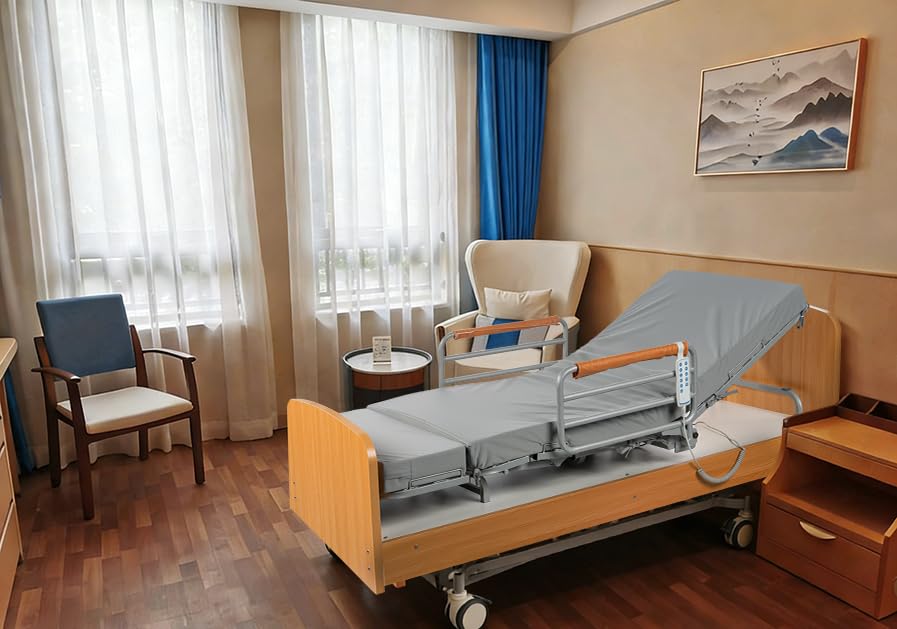 Real Relax Rotating Multi Functional Electric Premium Hospital Bed, Rotates 90° from a Flat (Lying) Position to an Upright Seated Position, Making it Easy to Get Out of Bed, for Home Use, 530LBS Load customer photo 1