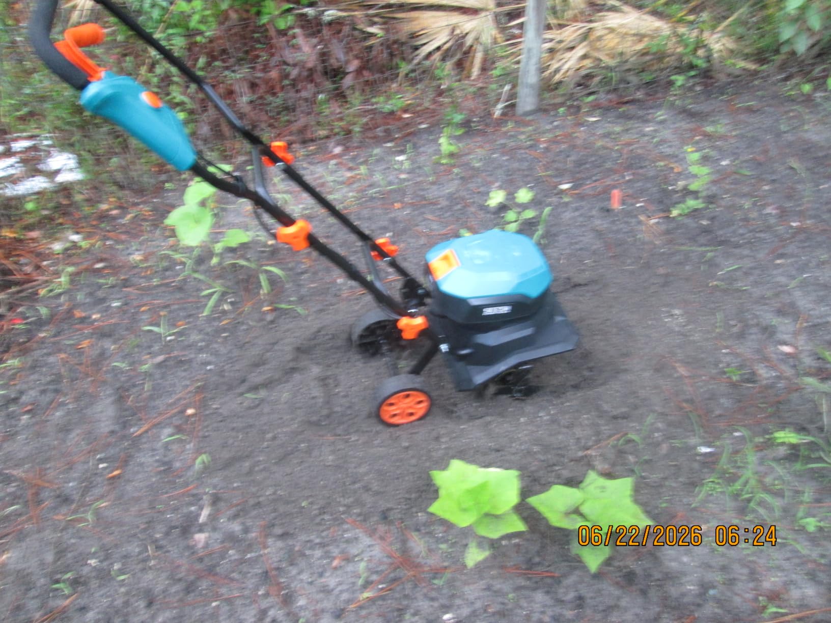 Seesii Cordless Tiller Cultivator, 20V Electric Tiller for Gardening | 360RPM, 2 x4.0Ah Batteries, 9