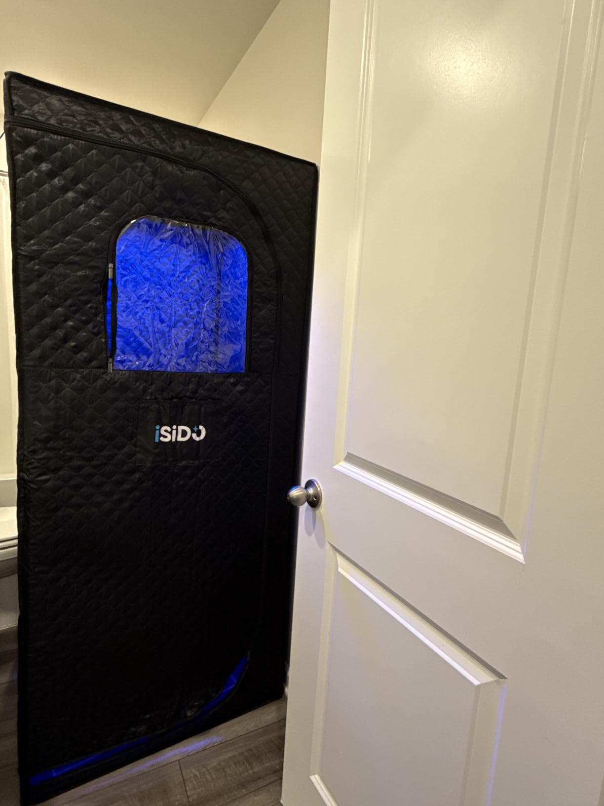 Infrared Steam Sauna with 660nm 470nm 850nm Red & Blue Light Therapy | 3L 1300W Steamer, 9 Heat Levels, 2 Light Therapy Modes, XXL Folding Chair, Portable Sauna Tent Personal Indoor Sauna for Home customer photo 2