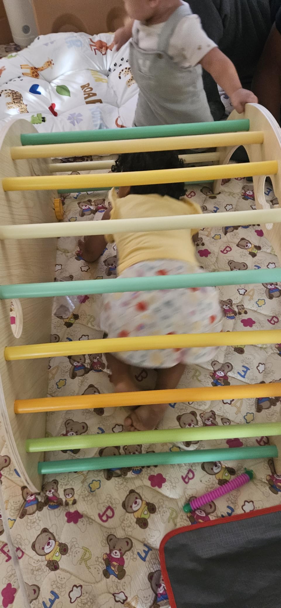 Savan'Arc Wooden Climbing Arch, 6-in-1 Pikler Montessori Rocker & Cushion | Wooden Pikler climbing arch for babies & toddlers 1-3 years - 6-in-1 rocker, tunnel with cushion Montessori gym customer photo 2