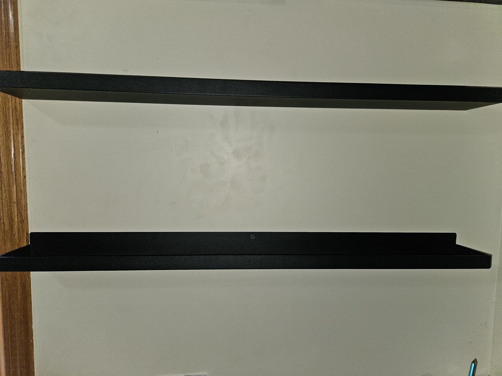 Floating Shelves Wall Mounted Set of 2, 36 Inch Long Picture Ledge Shelf with Lip, Metal Floating Shelves for Storage, Wall Shelves for Living Room, Bedroom, Bathroom, Kitchen, Black customer photo 2
