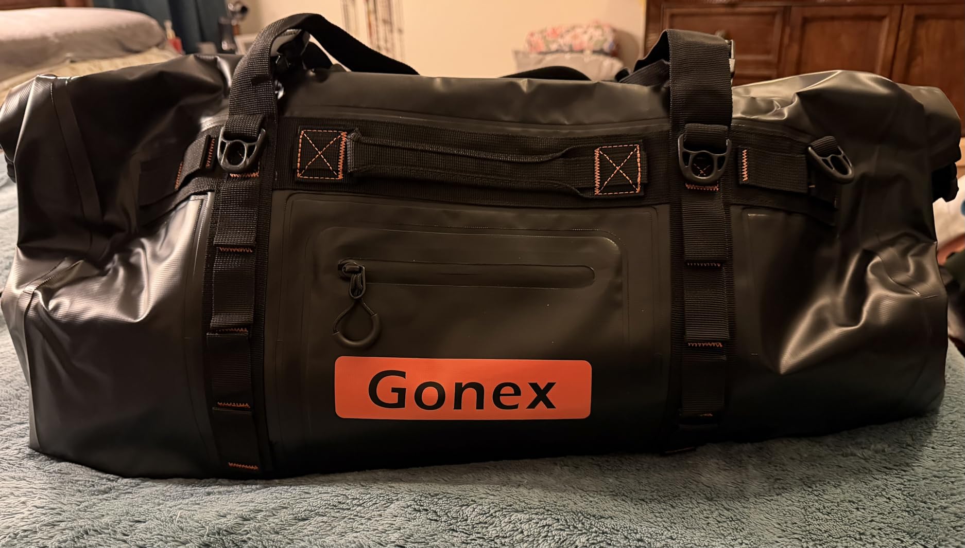 Gonex Waterproof Duffel Bag, 120L Heavy Duty Dry Bag, Reinforced Bottom, 700D PVC Fabric, Roll-Top Closure, 3-in-1 Carry, MOLLE System customer photo 1