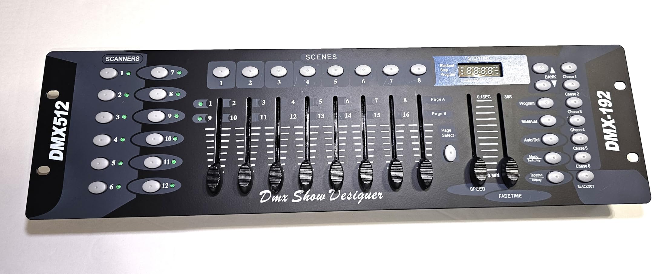 MINGJIE Professional DMX Controller for DJ Lights,192 Channe, DMX512 Stage Lighting Console With Sound Activation, 30 Programmable Scene Banks, LED Display& Cable For Disco, Club, Party & Live Events customer photo 2