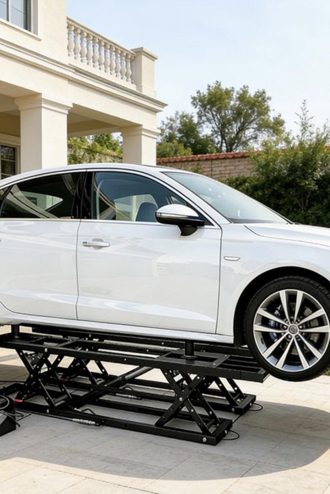 Real Relax 7000 LBS Portable Car Lift, Heavy Duty Quick Jack with 26.8
