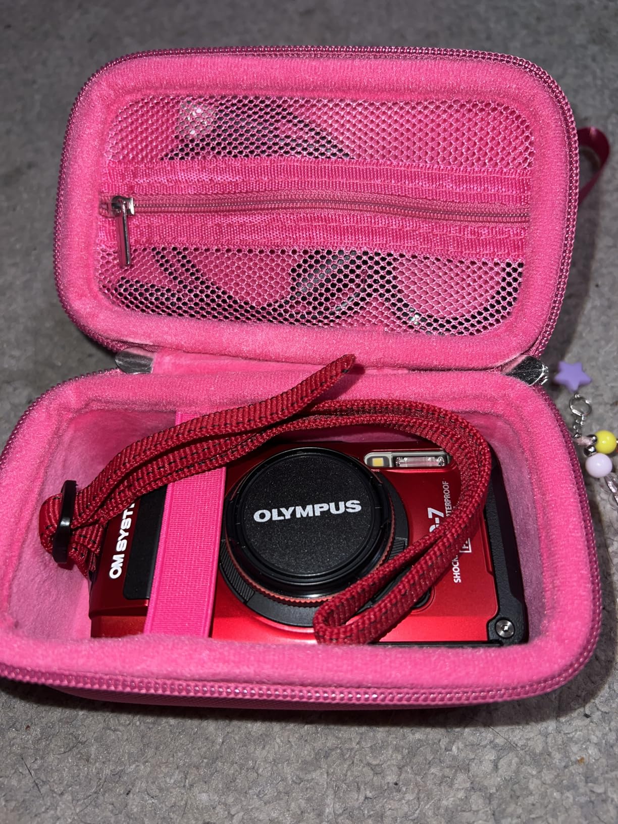 Carrying Case for OM System OLYMPUS Tough TG-7 / Tough TG-6 / TG-5 / TG-4 Underwater Digital Camera, Storage Holder Travel Bag with Mesh Pocket customer photo 1