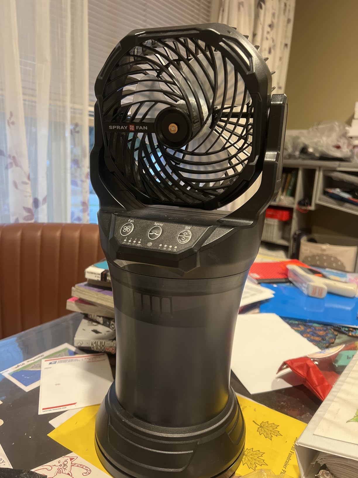 Misting Fans for Outside, Portable Mister Fan with 30000mAh Battery & Remote, 2L Tank & 4 Speeds Mist Modes, Extreme Heat Relief for Camping Patio Garden Backyard Tailgate Parties customer photo 1