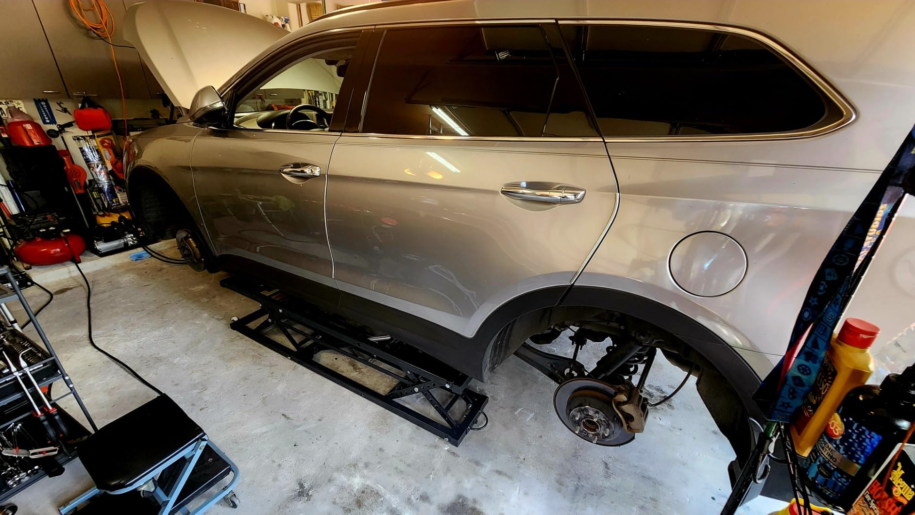 VEVOR Portable Car Lift, 7000 lbs Capacity, Heavy Duty Steel Truck Lift with 26.8