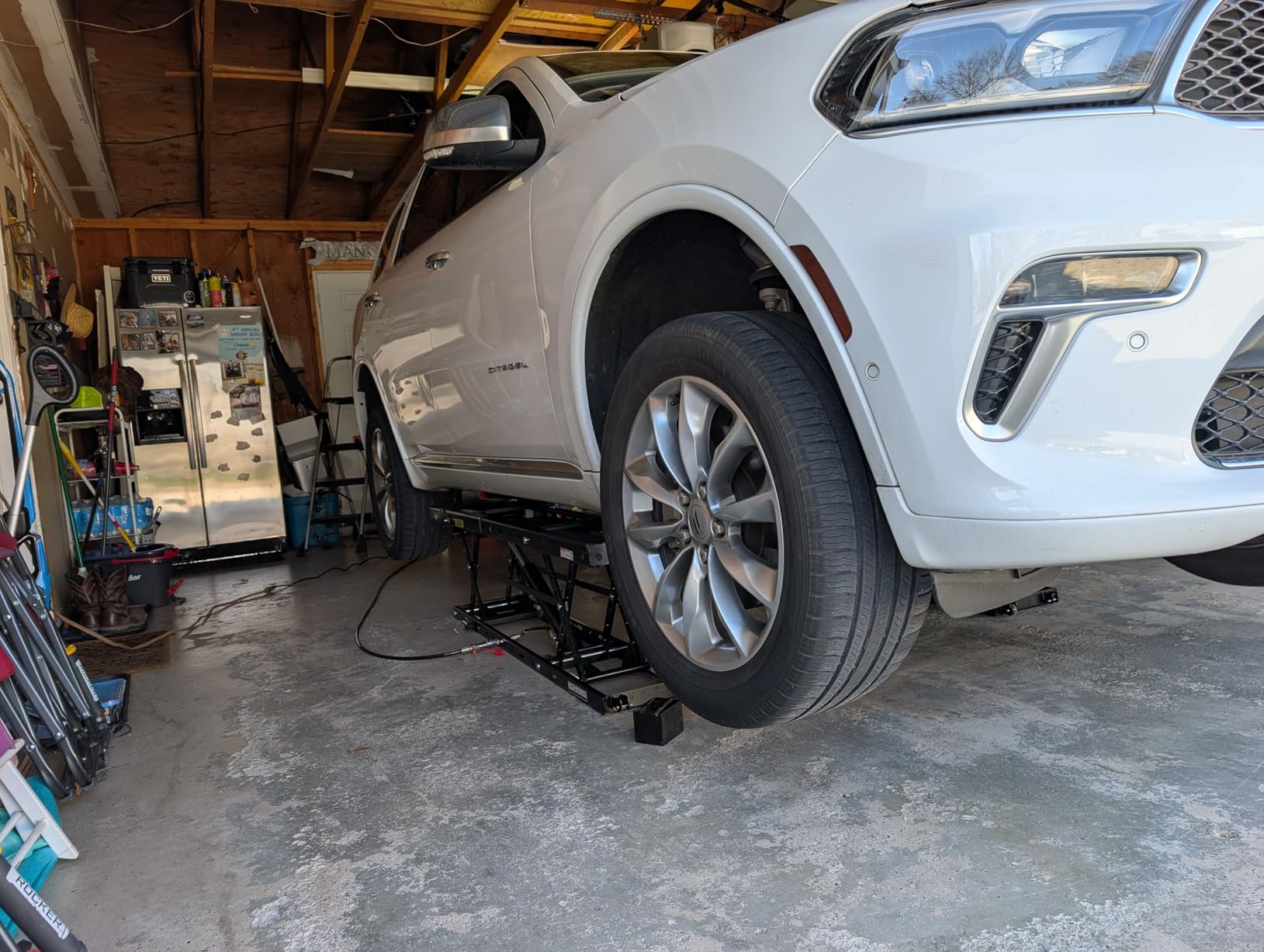 SPECRAFT 7000LBS Portable Car Lift, Hydraulic Quick Jack with Wheels | 25.4