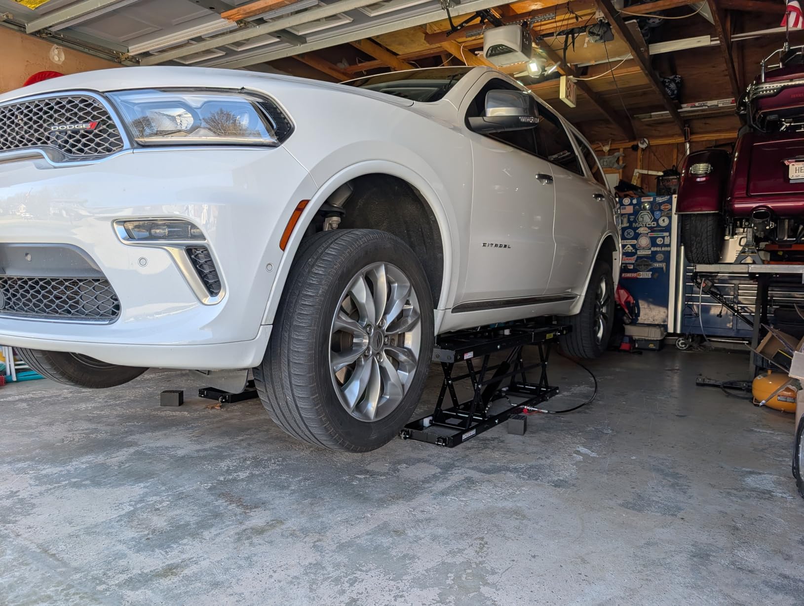 SPECRAFT 7000LBS Portable Car Lift, Hydraulic Quick Jack with Wheels | 25.4