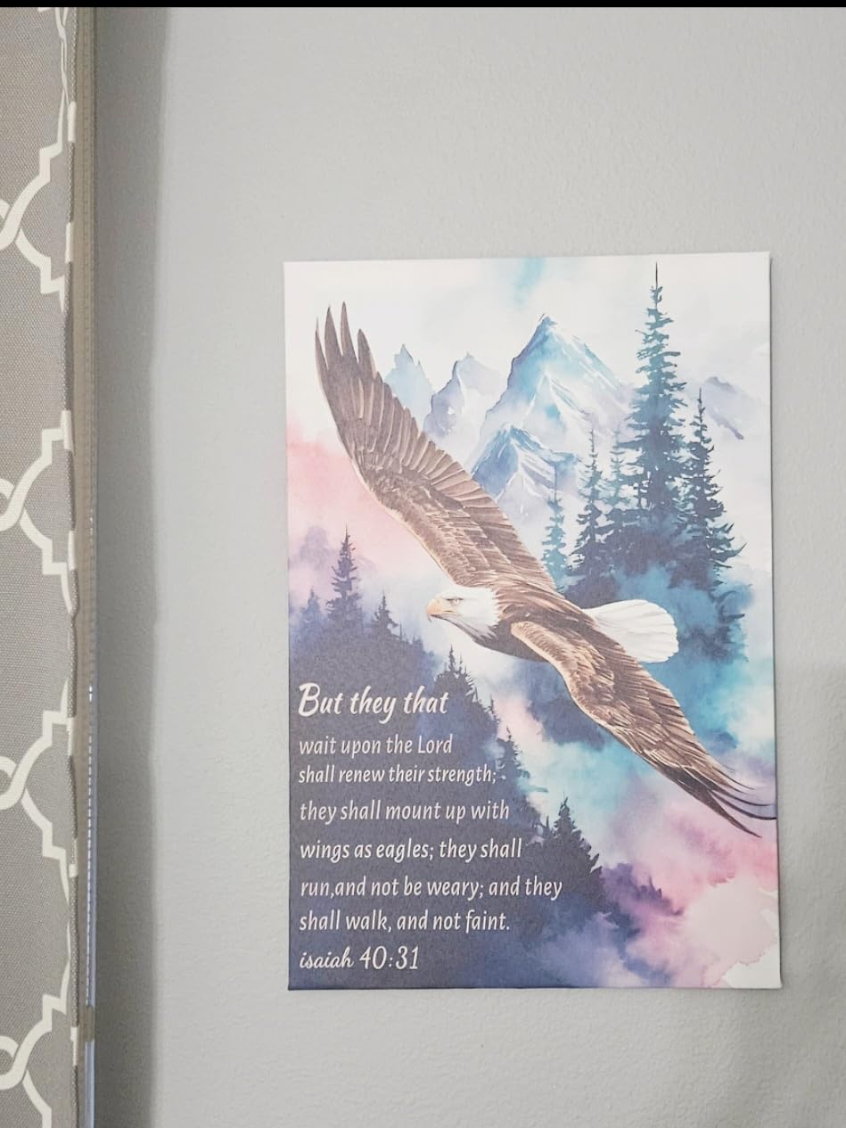 Eagle Wall Art Rustic Eagle Pictures Wall Decor American Bald Eagle Poster | 12x16