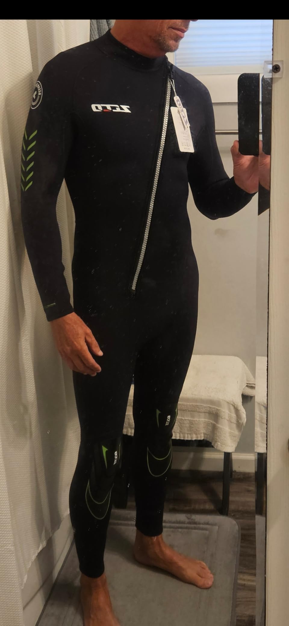 Skyone 1.5MM 3MM Neoprene Full Wet Suits for Men Women, 2MM Shorty Wetsuit | Front Zip Scuba Suit, One Piece Long Sleeve Diving Suit Warm for Surfing Snorkeling Swimming Kayaking Water Sports customer photo 1