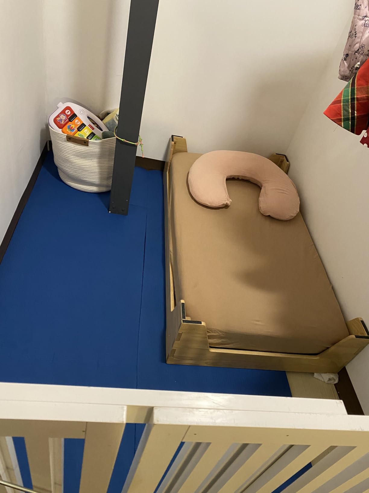 Little Seeds Maverick Montessori Toddler Floor Bed with 2 Heights, Natural Wood Grain customer photo 2