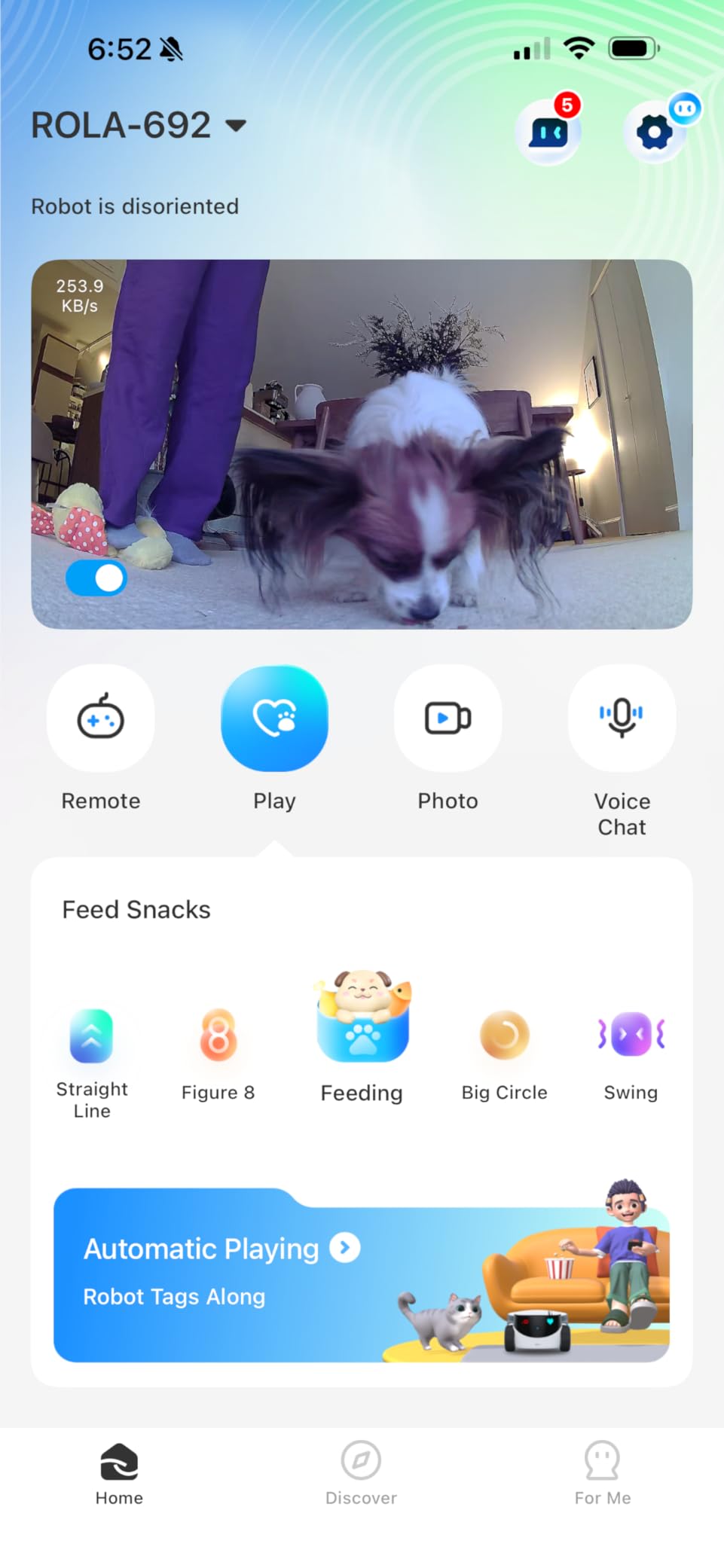 Enabot EBO ROLA PetPal Mobile 2.5K Pet Camera Robot with Treat Dispenser | Whole-Home Mobility, Two-Way Talk, Night Vision, Auto-Recharge, Interchangeable Modular Design customer photo 2