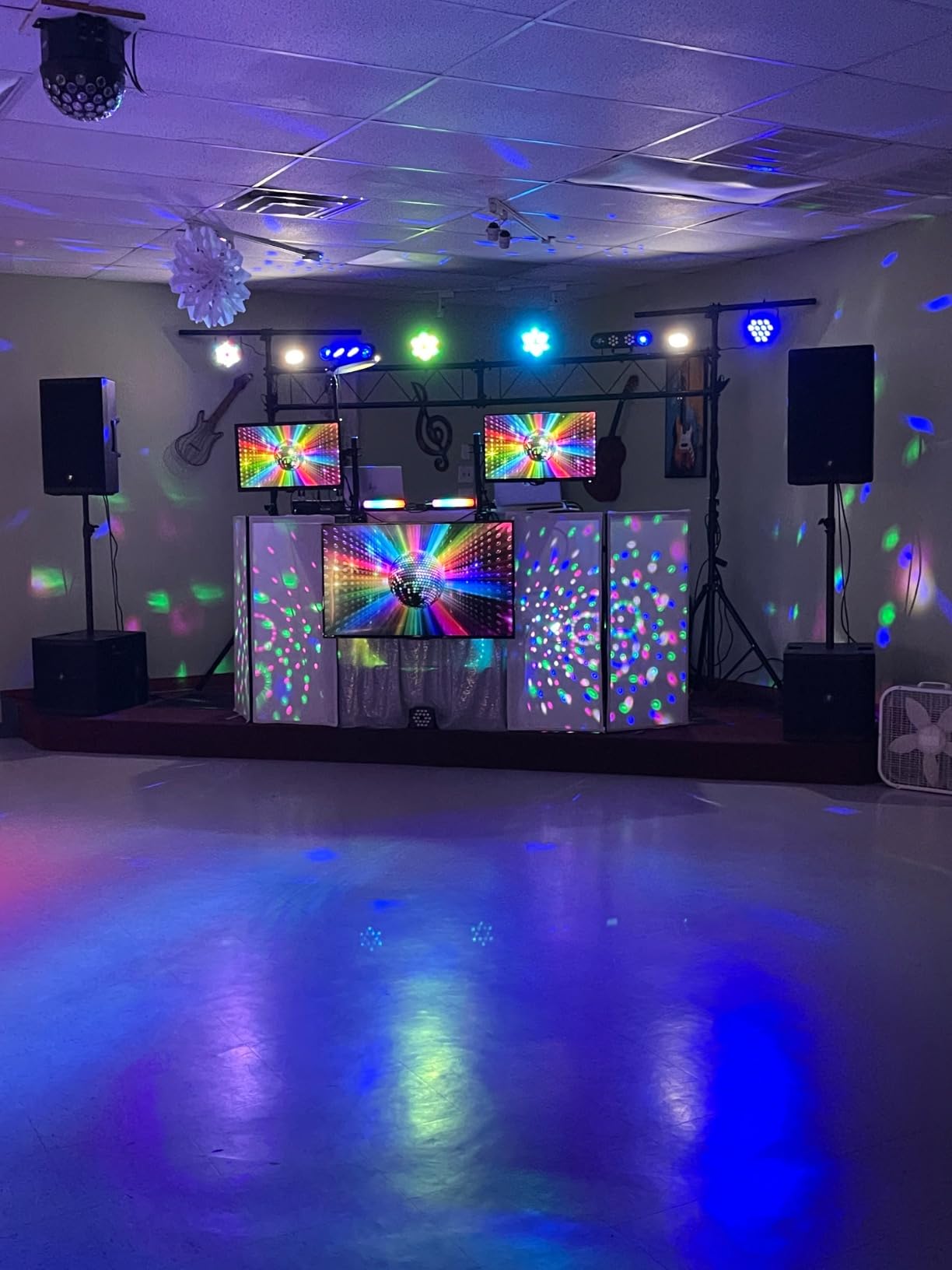 S AFSTAR Lighting Truss Stand System, Heavy Duty DJ Light Stand with 2 Folding Tripods & 12 Mounting Points, Height Adjustable Light Hanging Kit for Music Gear, Stage, Wedding & Concert customer photo 2