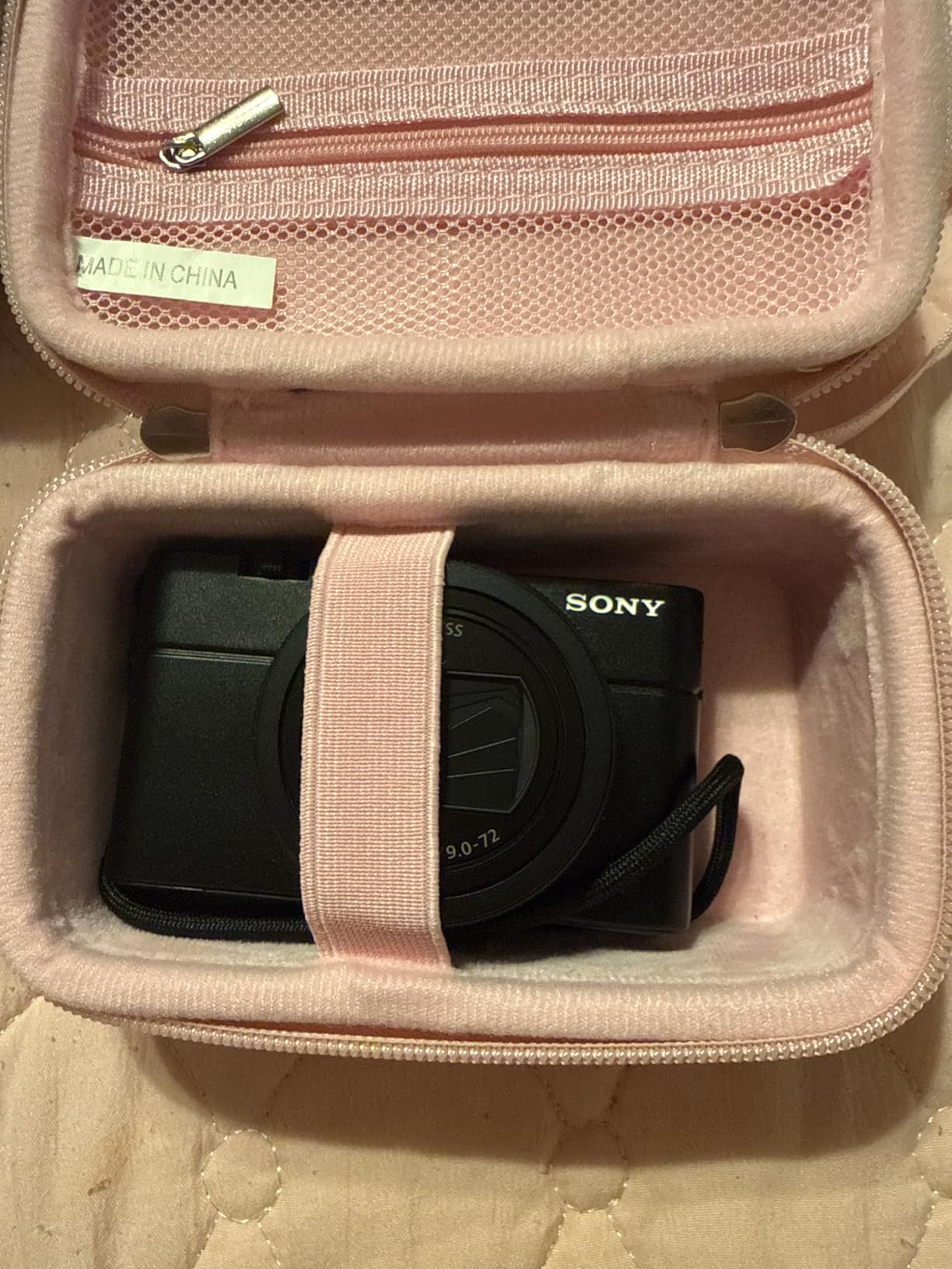 Canboc Carrying Case for Sony RX100 VII/ RX100 VI/ RX100 V/ RX100 IV/ RX100 III Compact Digital Camera, Point and Shoot Vlogging Camera Bag, Zipper Mesh Pocket fits USB Cable, Batteries, Brown customer photo 2