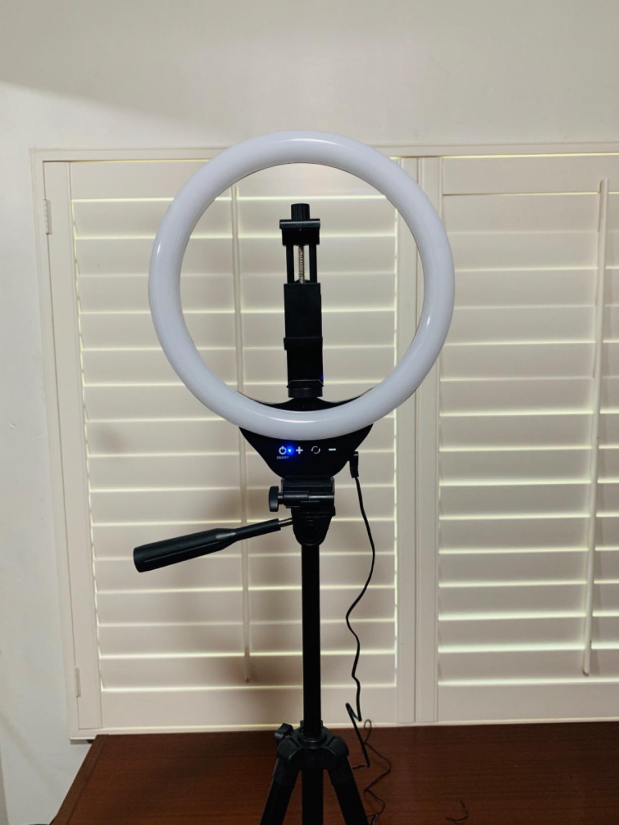 Torjim 12 Inch Video Light Kit for Creators, 30W High Brightness Studio Lights with Tripod Stand & Phone Holder, 3000-6500K Adjustable Photography Lighting for Clearer YouTube Streaming Home Studio customer photo 2
