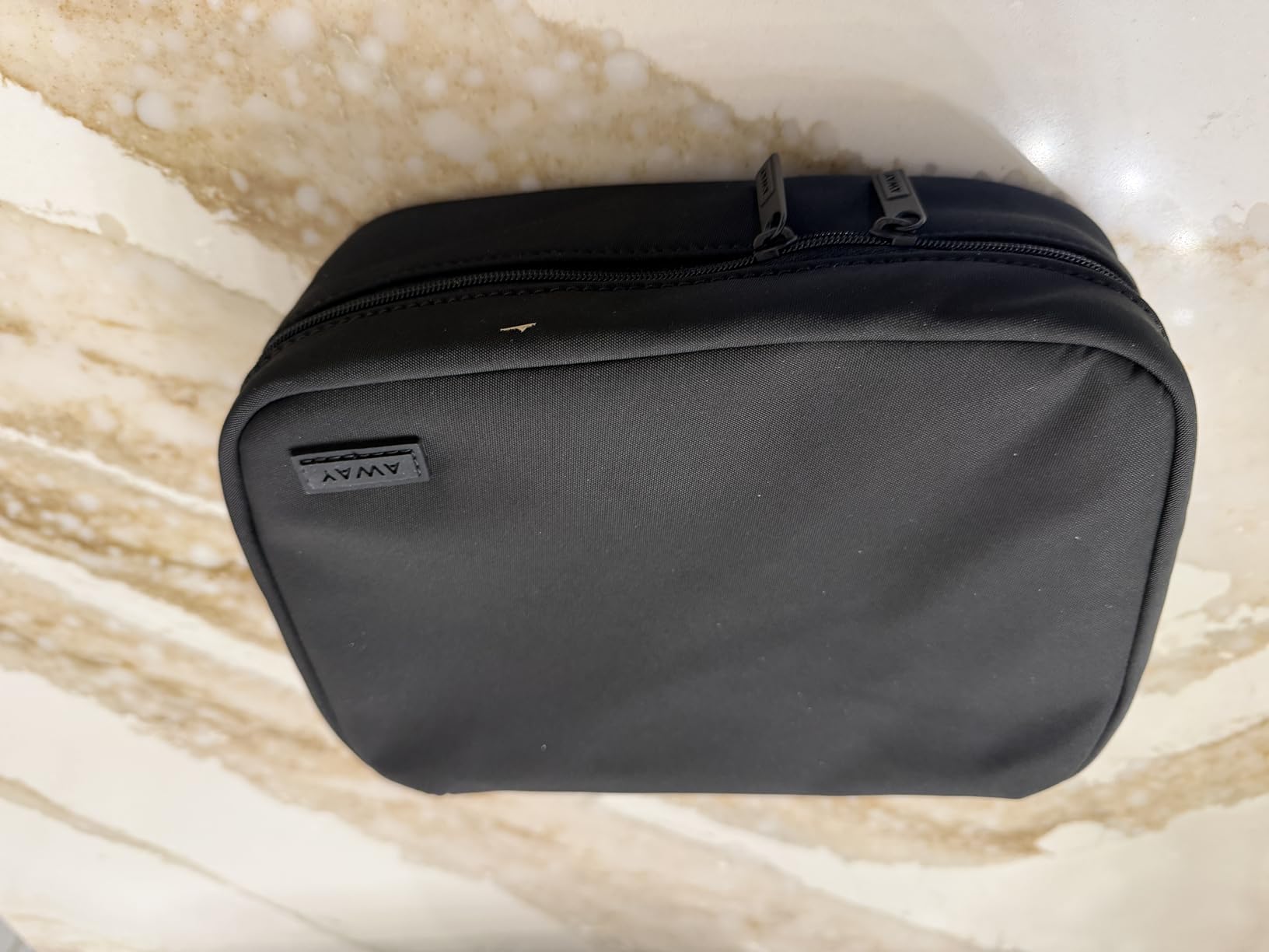 Away Large Toiletry Bag, Waterproof Travel Toiletry & Cosmetic Organizer | Water-Repellent Travel Toiletry Bag with Clamshell Opening, Interior Compartments, Exterior Zip Pocket, Palm Green customer photo 2