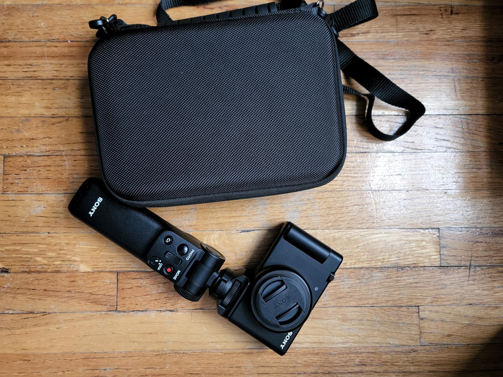 Carrying Case for Sony Alpha ZV-E10/ ZV-E10 II/ZV-E1/ a6400/ a6700/ a6100/ a6000/ a6500/ a6600 Digital Camera, Vlog Camera Kit Storage Holder Fits Tripod, Lens, LED Video Light, Battery, Black customer photo 2