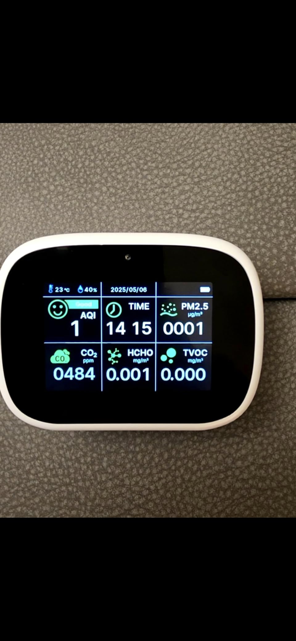 18-in-1 Smart Air Quality Monitor, WiFi Indoor Air Detector with Dual Chip, Real-Time Monitoring for AQI, CO2, PM2.5, PM1.0, PM10, TVOC, HCHO, Time, Temperature and Humidity with APP customer photo 1