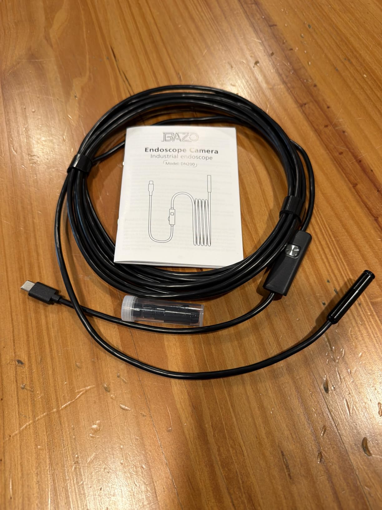 BAZO Endoscope Camera with Light - 1920P HD Borescope with 8 Adjustable LEDs | IP67 Waterproof, Inspection Camera for Android & iOS/iPhone, Endoscope Tools with Semi-Rigid Snake Camera- 18.04ft customer photo 2