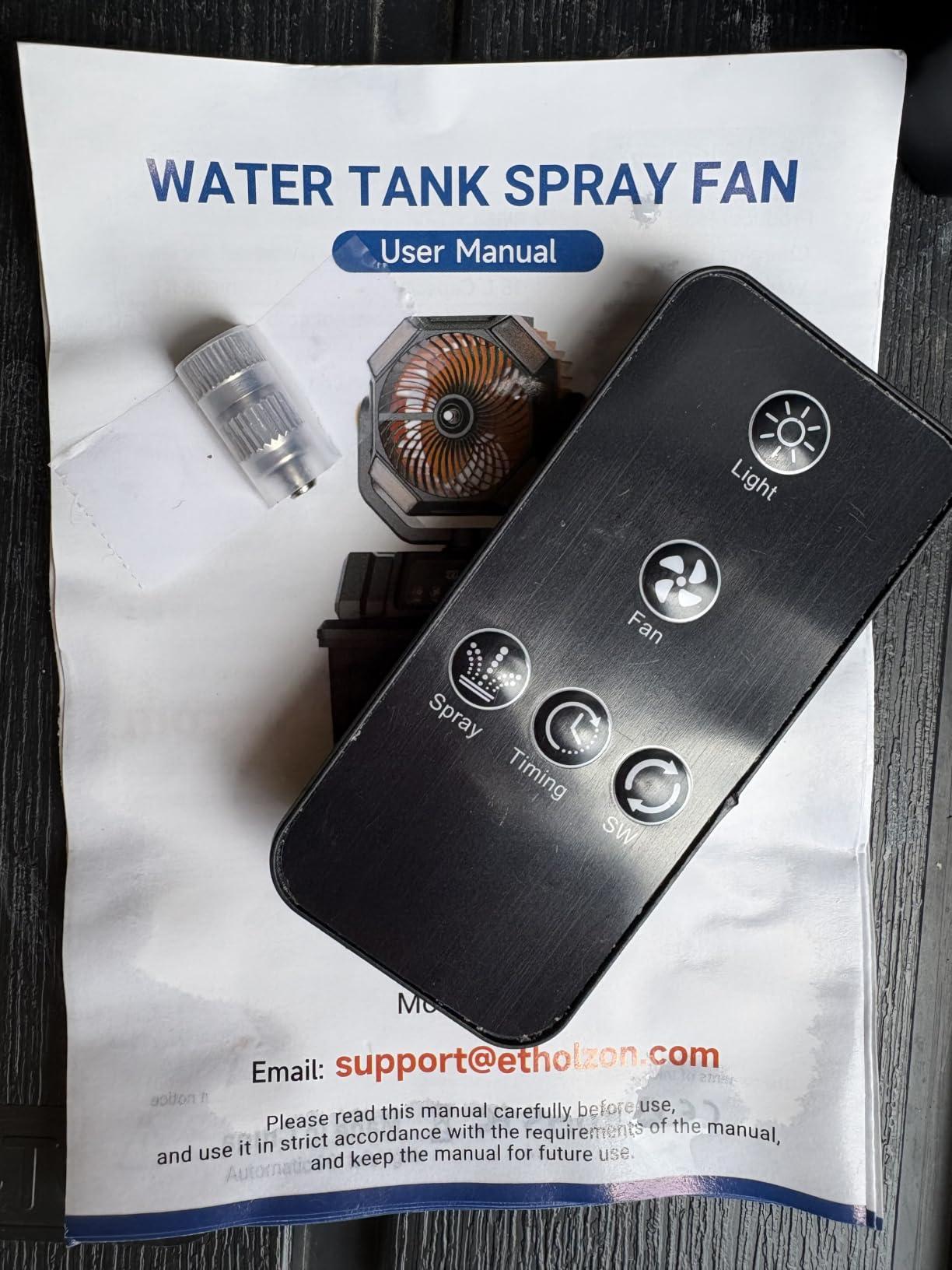 40000mAh Misting Fans for Outside, 15L Large Tank Portable Misting Fan, Battery Powered Outdoor Mister Fan with Remote & LED Light, Wide 270° Coverage for Camping Patio Backyard customer photo 2