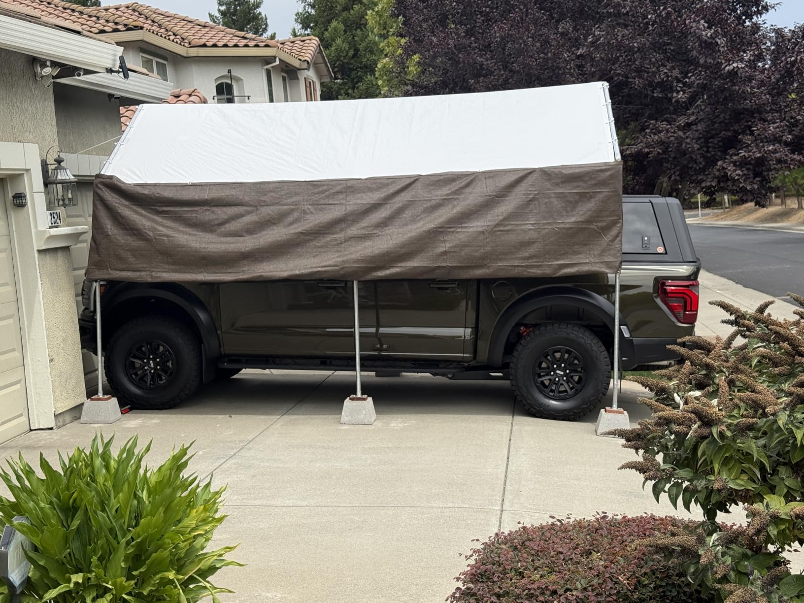 Aoxun 10x20 Carport Heavy Duty Portable Car Canopy Garage, White, Adjustable Height car port for Cars, Boats, Trucks with Steel Frame customer photo 1