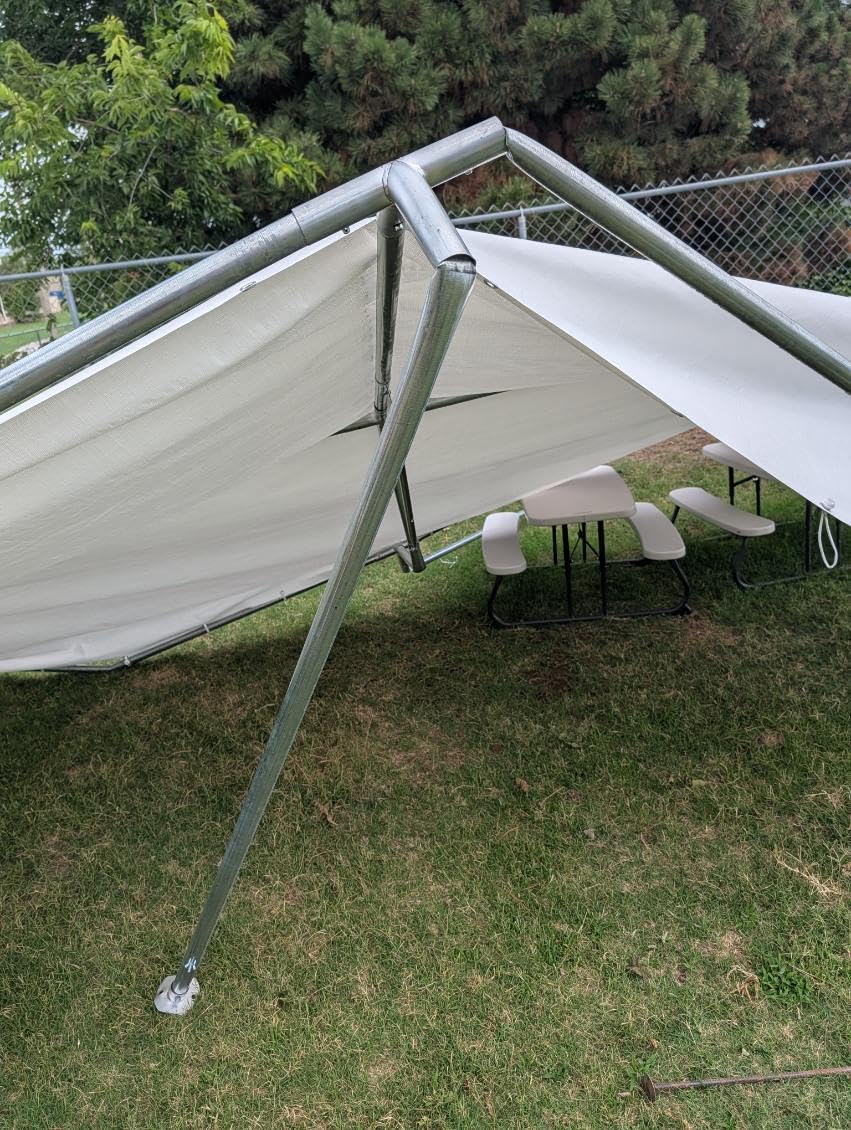 Aoxun 10x20 Carport Heavy Duty Portable Car Canopy Garage, White, Adjustable Height car port for Cars, Boats, Trucks with Steel Frame customer photo 2